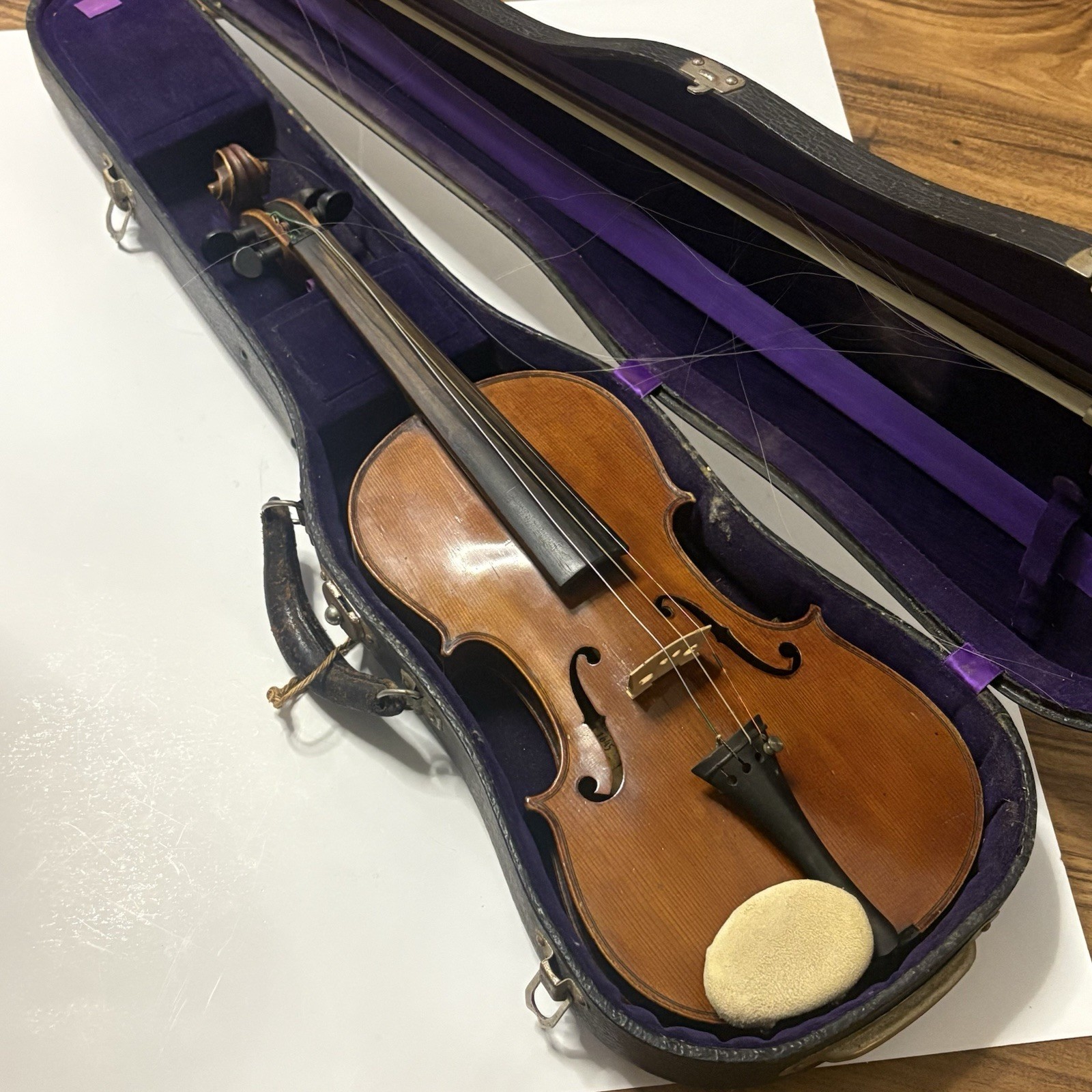 Vintage Nicolas Amati Conservatory Violin Flame Maple Back & Sides Bow & Case Vintage Nicolas Amati Conservatory Violin Flame Maple Back & Sides Bow & Case