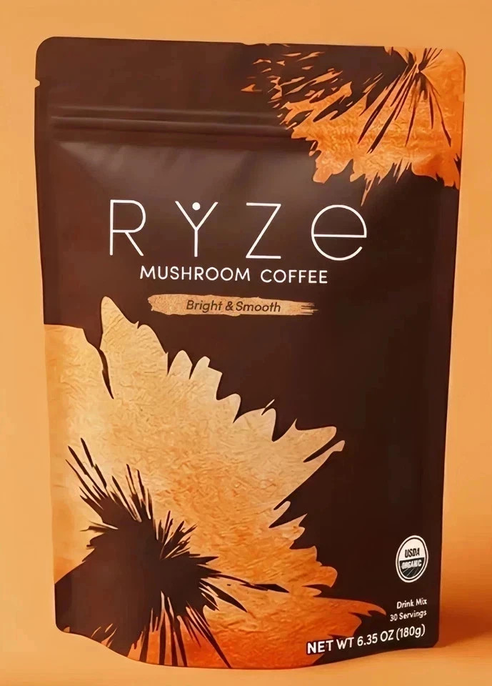 Ryze Mushroom Coffee Drink 6.3 oz 30 Servings Brand New Sealed Bright & Smooth Ryze Mushroom Coffee Drink 6.3 oz 30 Servings Brand New Sealed Bright & Smooth
