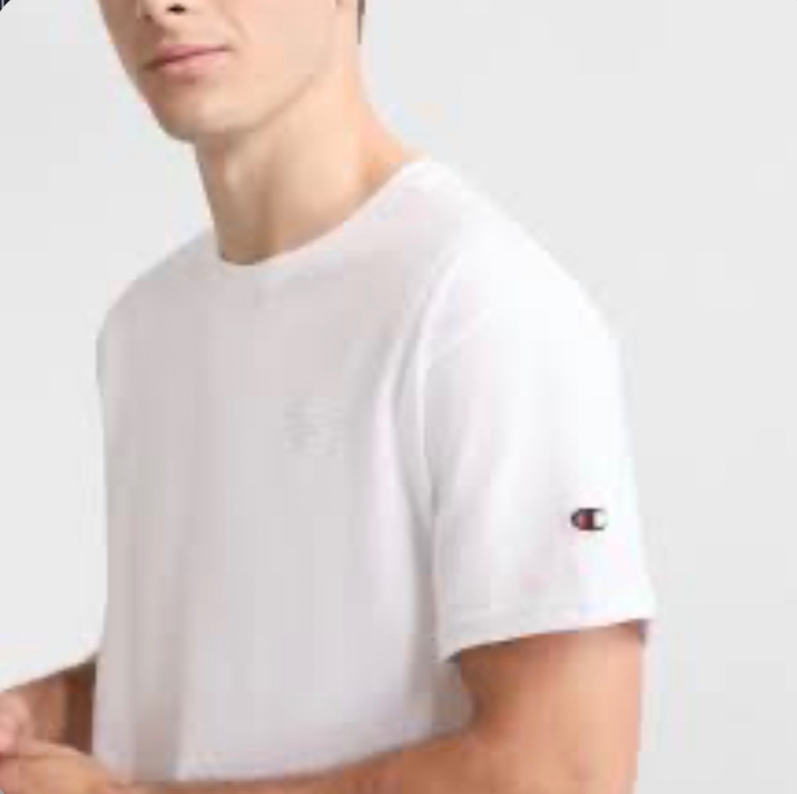 White Champion T-Shirt Mens Large