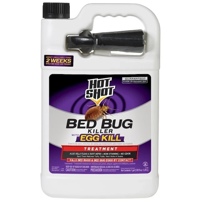 Hot Shot Bed Bug Killer Spray, Kills Bed Bugs and Bug Eggs Indoors, 1 Gallon Hot Shot Bed Bug Killer Spray, Kills Bed Bugs and Bug Eggs Indoors, 1 Gallon