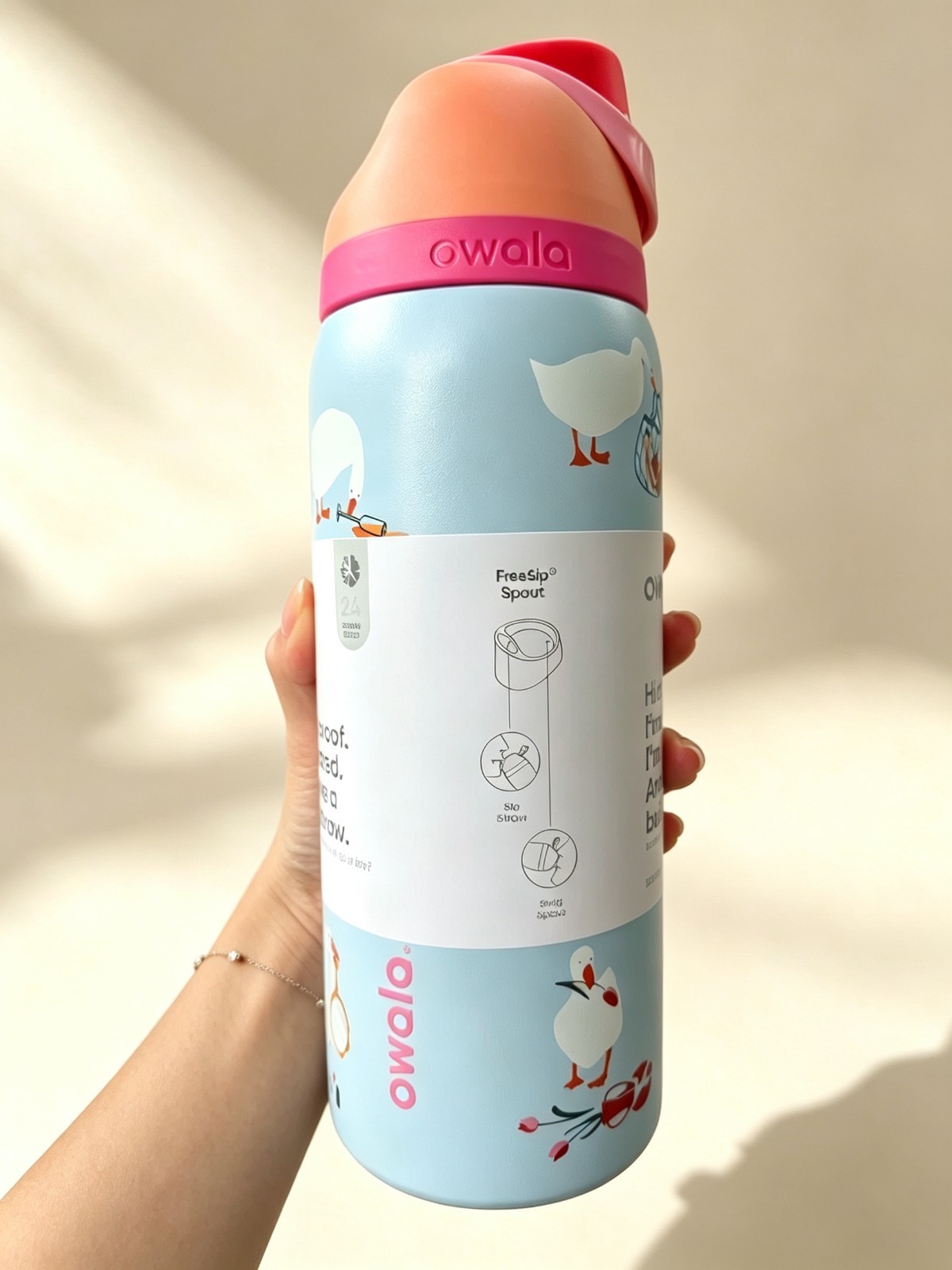 Limited Edition Owala 32oz FreeSip Silly Goose Exclusive New Water Bottle