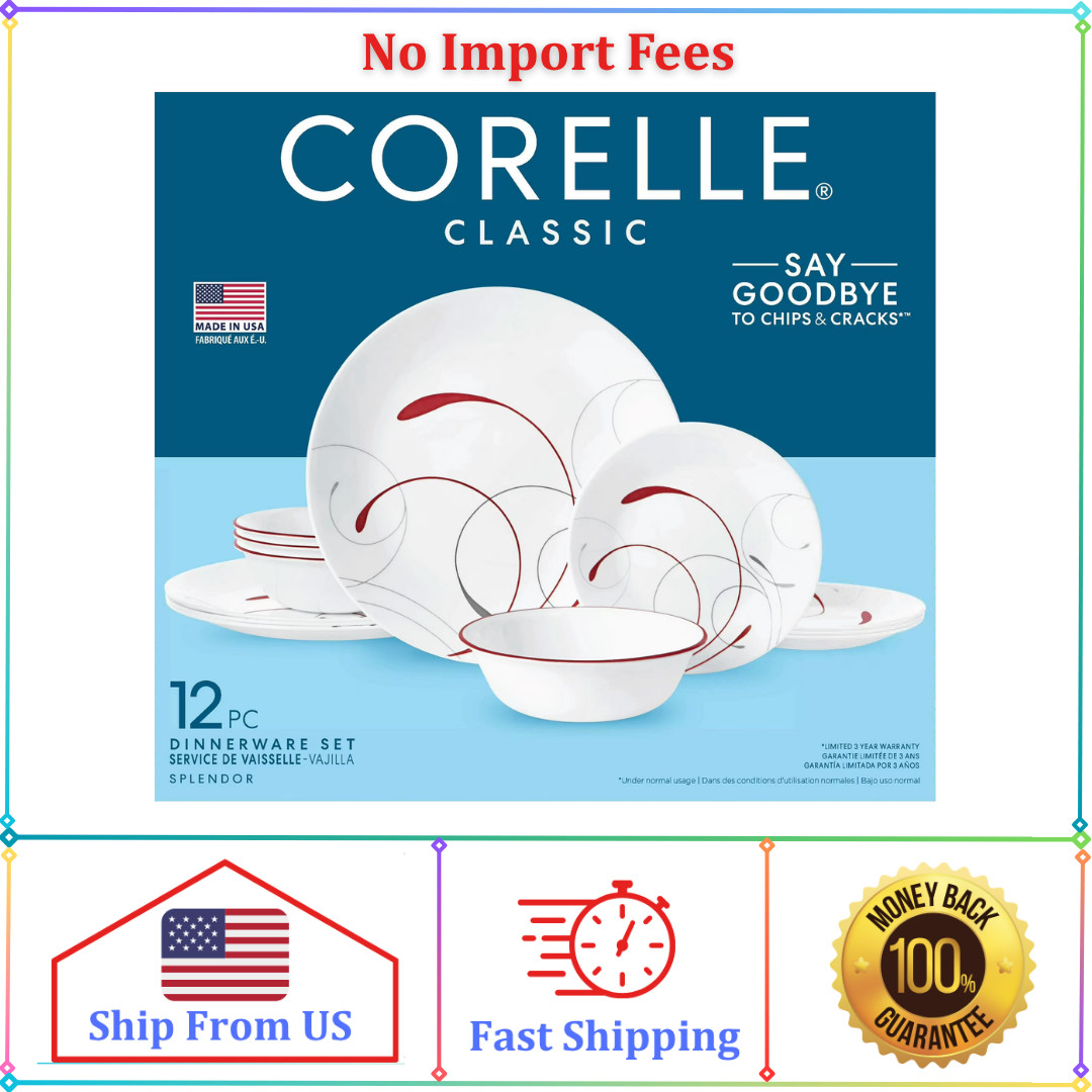 Corelle Splendor 12-Piece Glass Dinnerware Set (Service for 4)