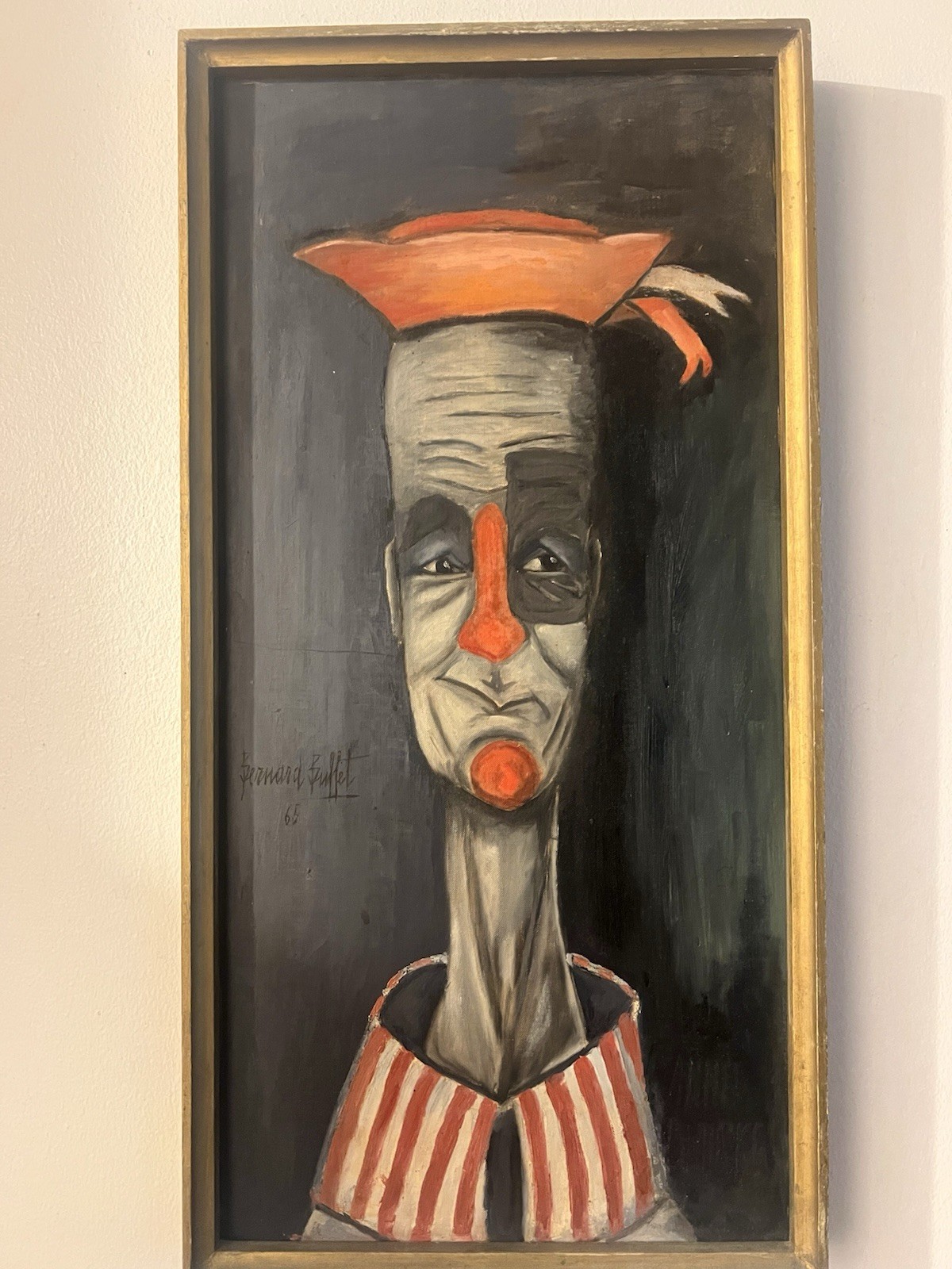 Bernard Buffet  rare Signed BUFFET BERNARD  1965 stamped- 31х16”Not Print