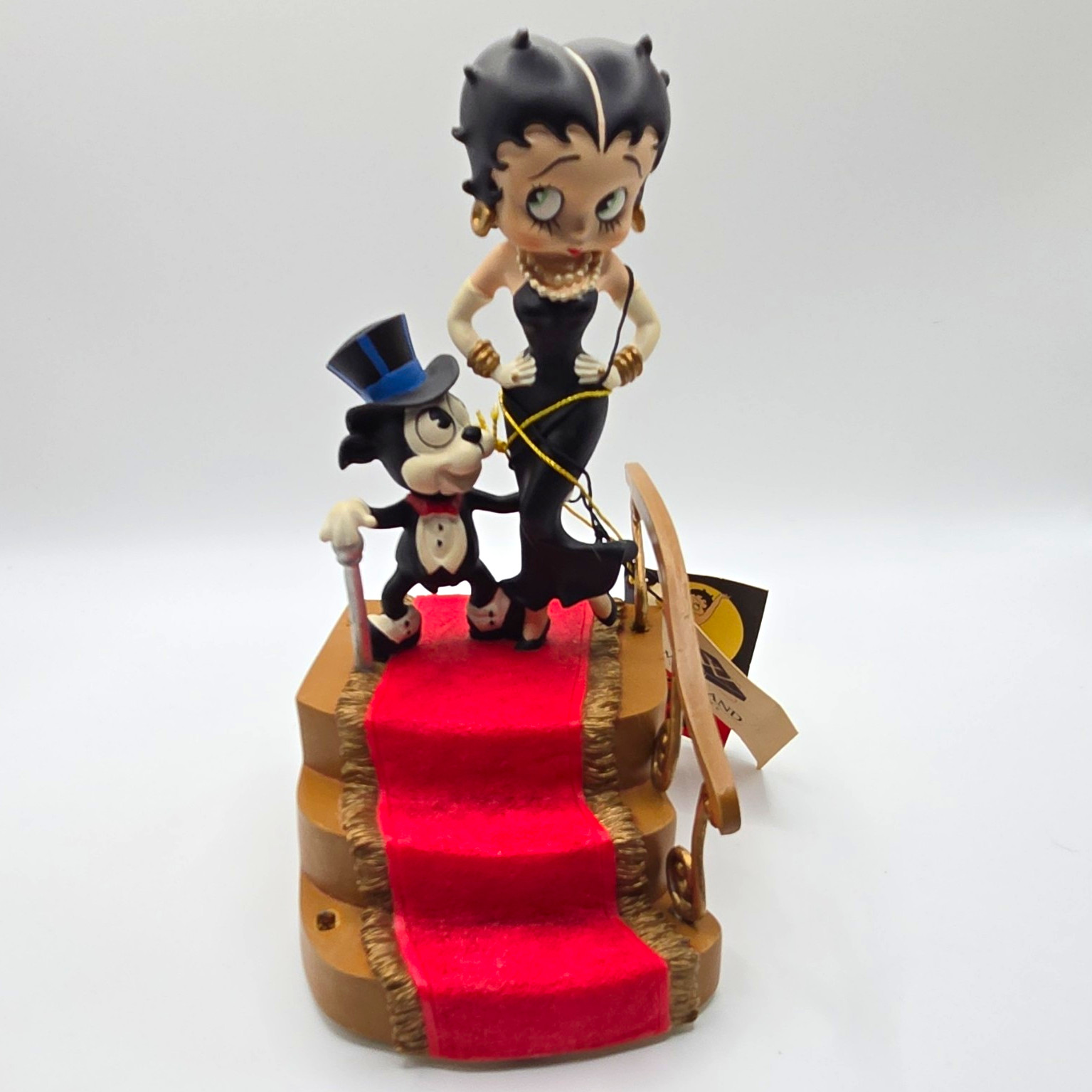 Westland Betty Boop Music Box Resin Figurine Cartoon Theme 2007 (Missing A Rail)