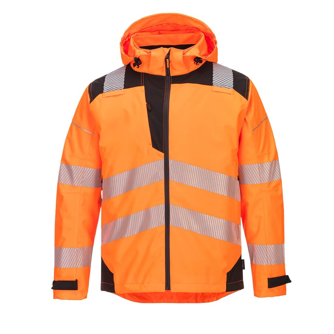 PORTWEST PW3 High Visibility Rain Jacket Waterproof Breathable Safety PW360