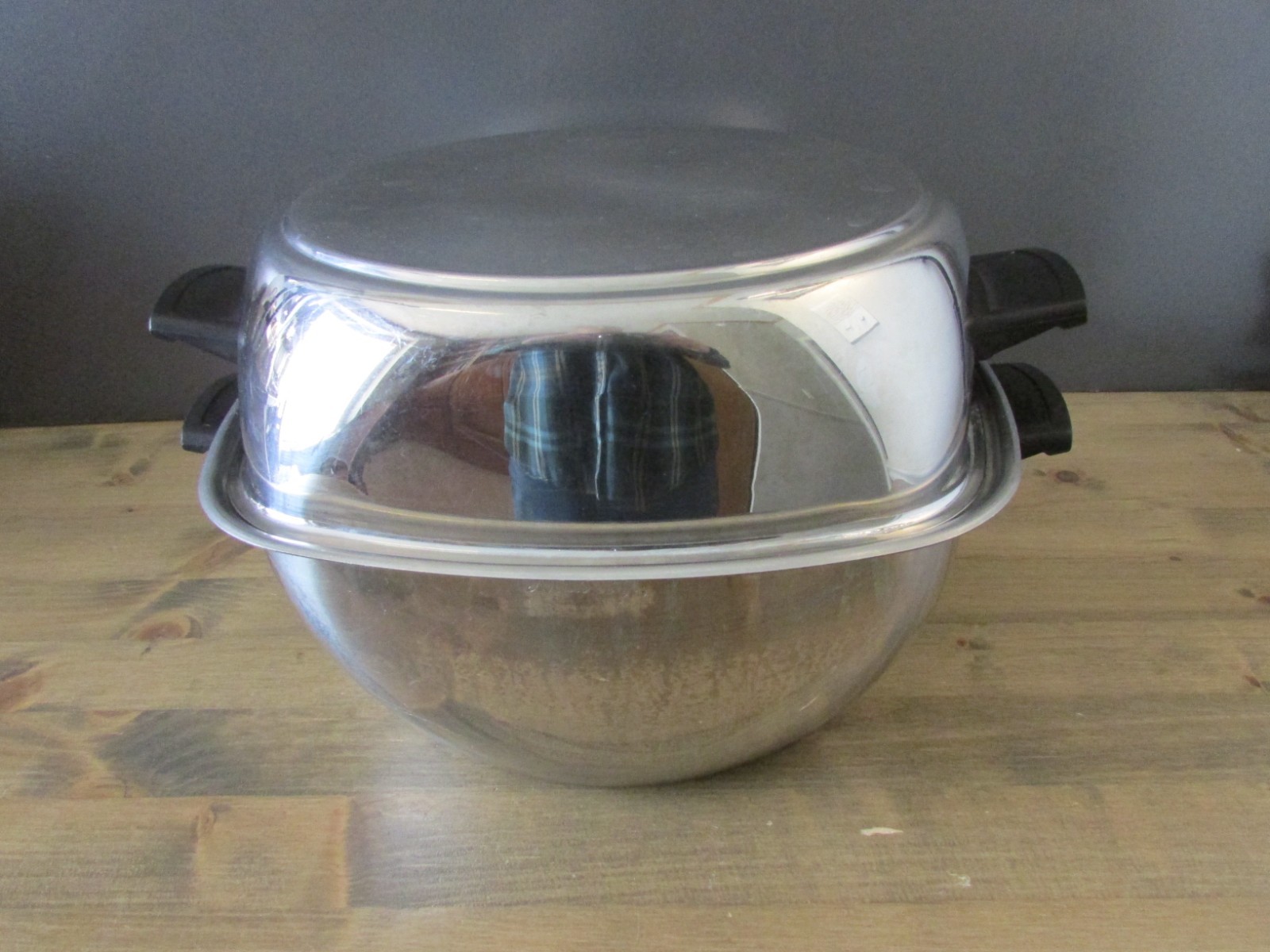 Vtg Aristo Craft 6 Qt 18/8 Stainless Steel Dutch Oven Stock Pot Lid Cookware