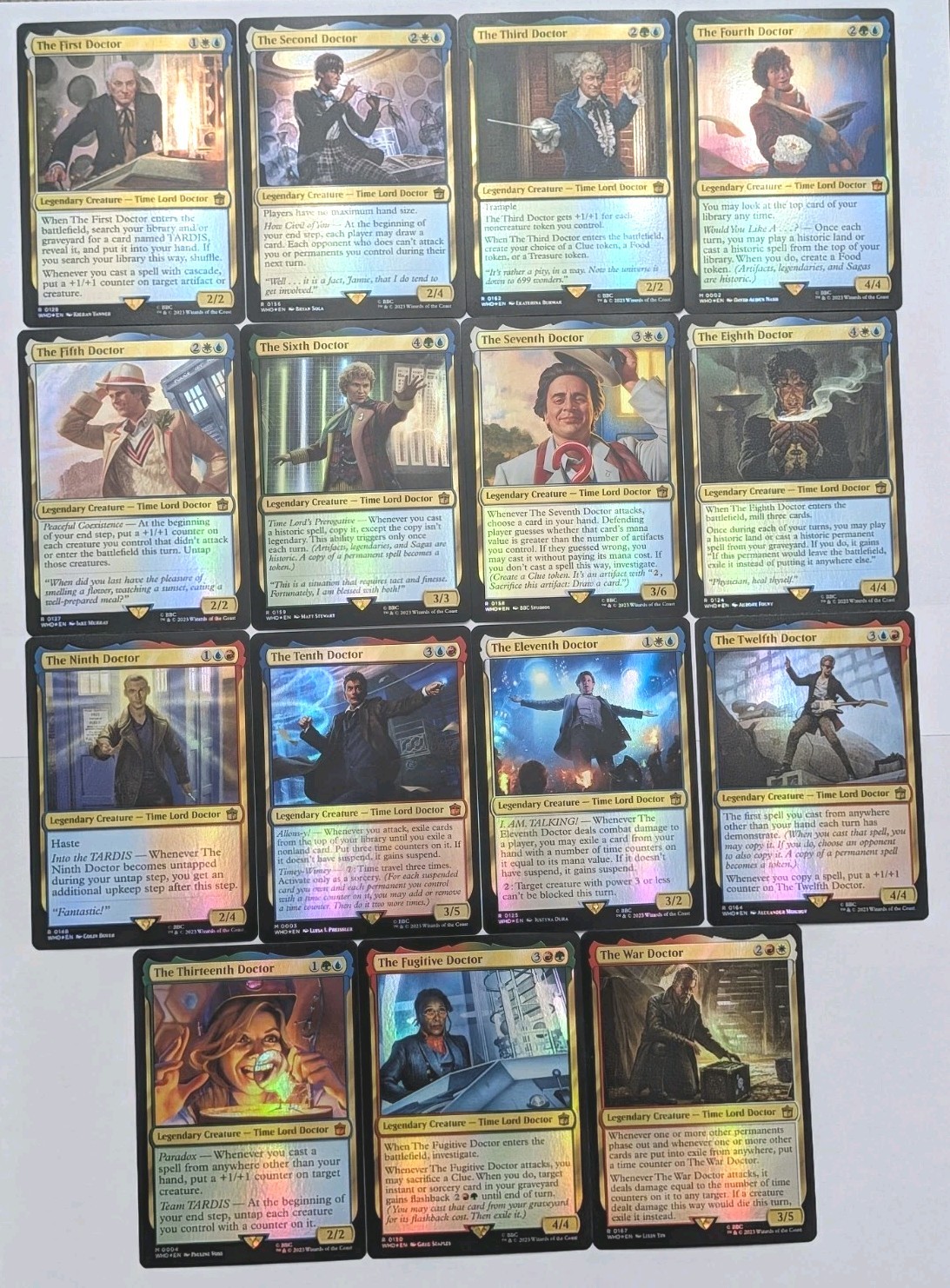 Magic: the Gathering Doctor Who Lot MTG Complete Foil Doctor Set All 15 Doctors