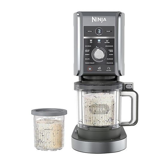 Ninja CREAMi Deluxe NC501 11-in-1 Ice Cream Maker 2x 24 oz XL Tubs 800W