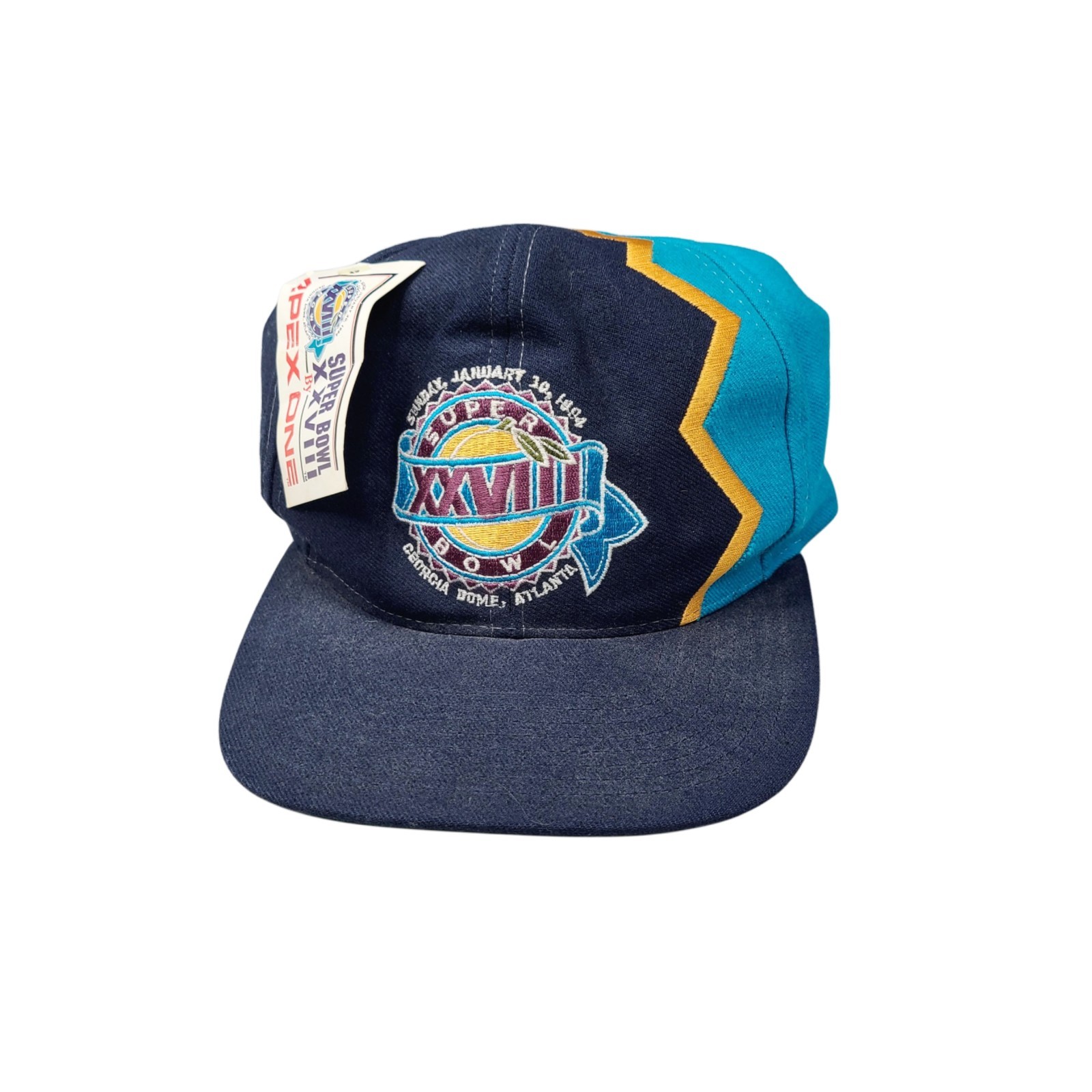 Vtg 1994 Super Bowl XXVIII Shattered Glass Break Hat Dallas Cowboys SnapBack Vtg 1994 Super Bowl XXVIII Shattered Glass Break Hat Dallas Cowboys SnapBack