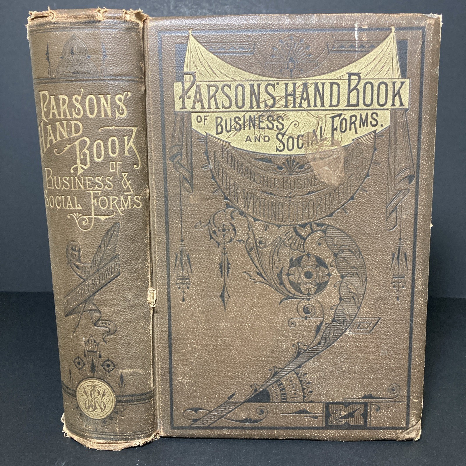 Vintage 1884 | Parsons\' Hand Book Of Business & Social Forms With Illustrations Vintage 1884 | Parsons\' Hand Book Of Business & Social Forms With Illustrations
