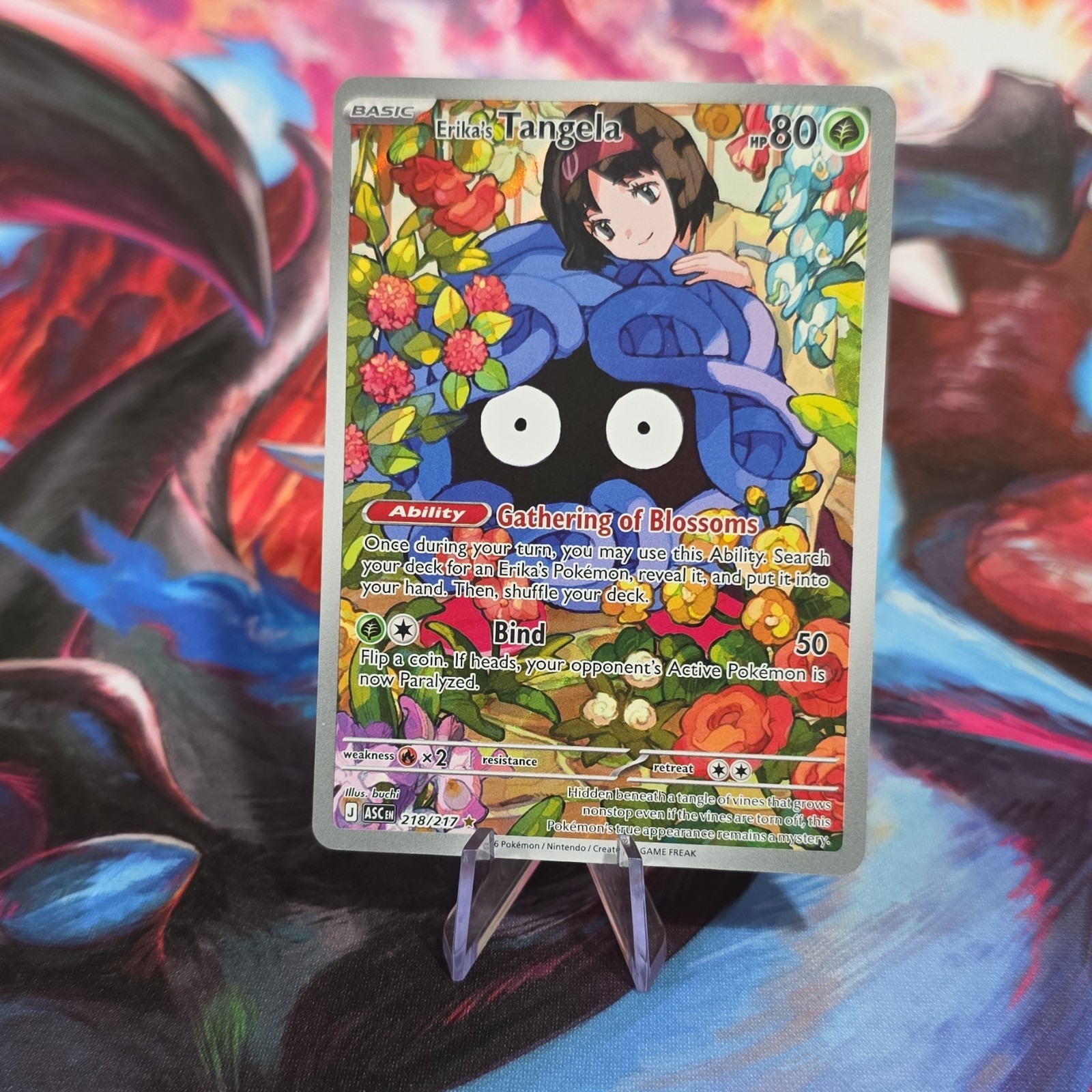 Erika\'s Tangela 218/217 Illus Rare Full Art Holo Ascended Heroes Erika\'s Tangela 218/217 Illus Rare Full Art Holo Ascended Heroes