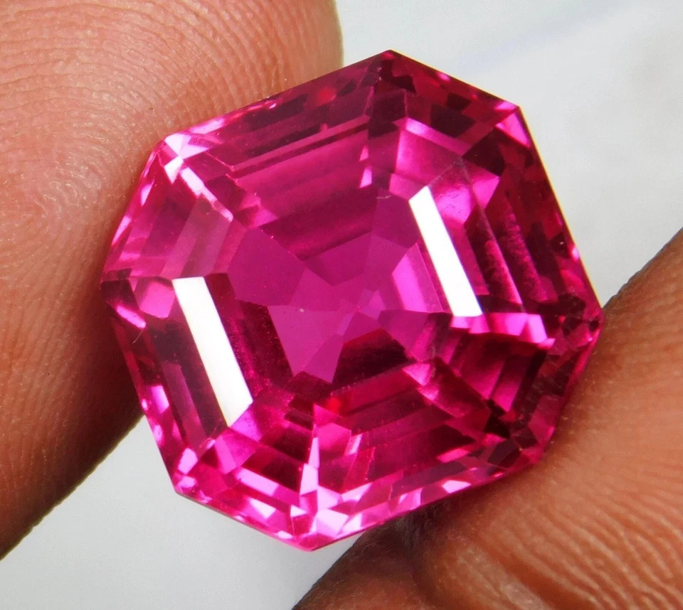 10.04 Ct+ Rare Natural Certified Pink Sapphire Asscher Cut Loose Gemstone