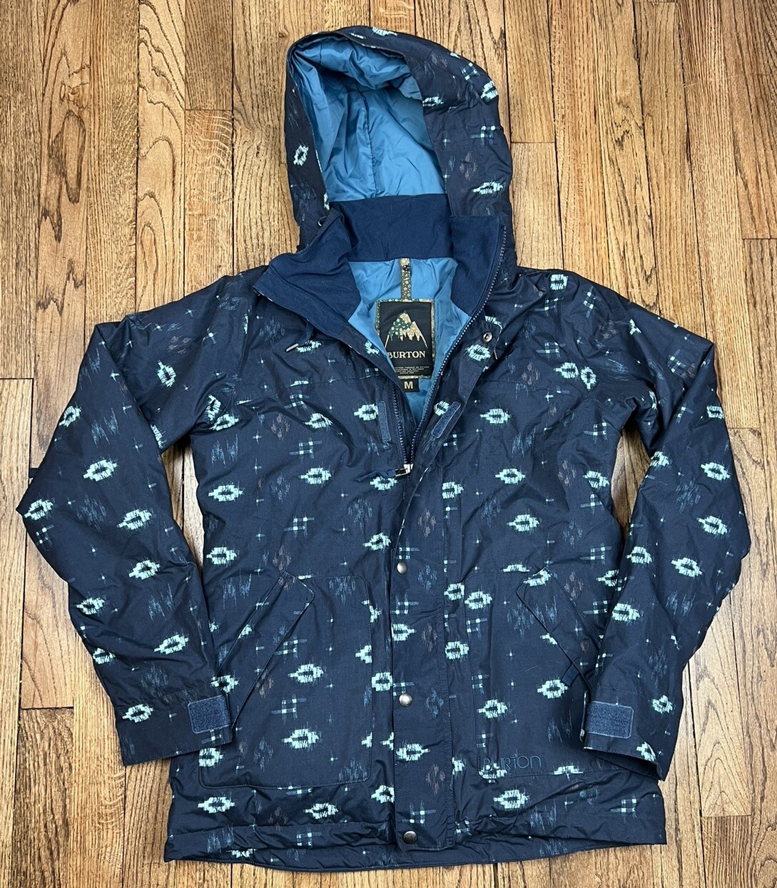 Burton Dry Ride Jacket Mountain Mtn Dew Women’s Blue Hooded Size Medium Burton Dry Ride Jacket Mountain Mtn Dew Women’s Blue Hooded Size Medium