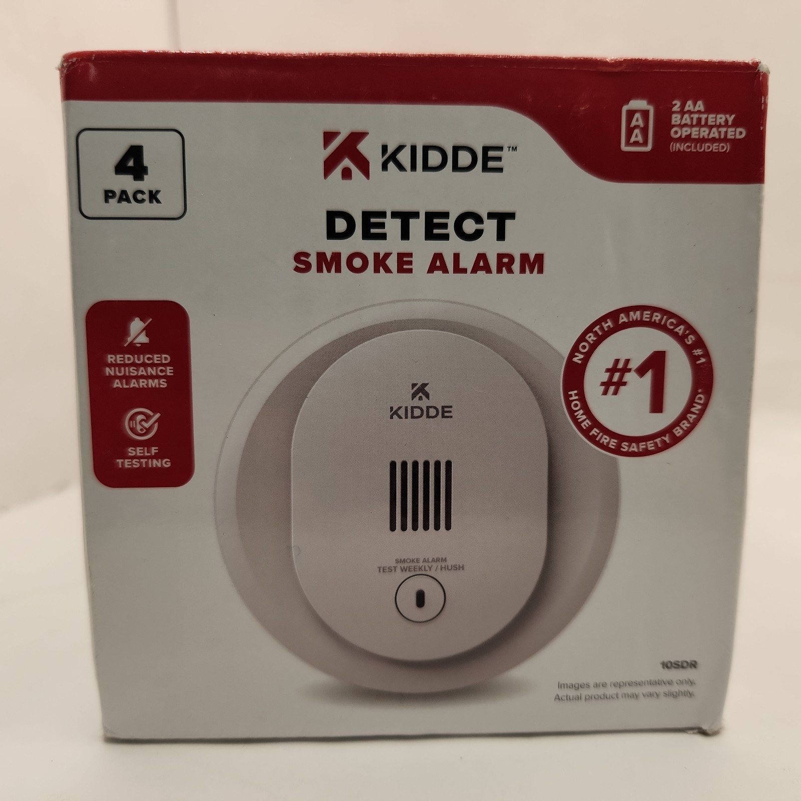 Kidde 10SDR 4” Battery Powered Smoke Detector w/ Photoelectric Sensor - 4 PACK Kidde 10SDR 4” Battery Powered Smoke Detector w/ Photoelectric Sensor - 4 PACK