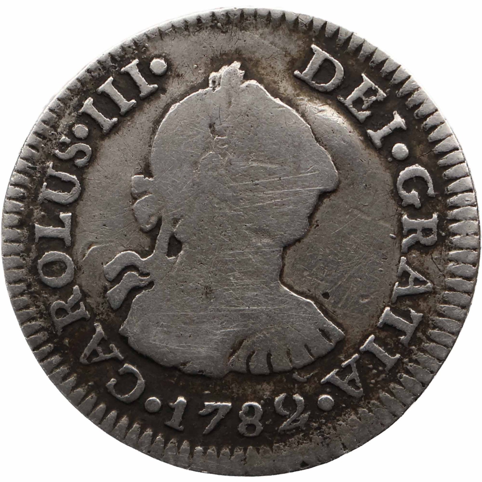 1782 Mo FM Half Real Mexico Coin Carlos III Silver (MO4321-) 1782 Mo FM Half Real Mexico Coin Carlos III Silver (MO4321-)