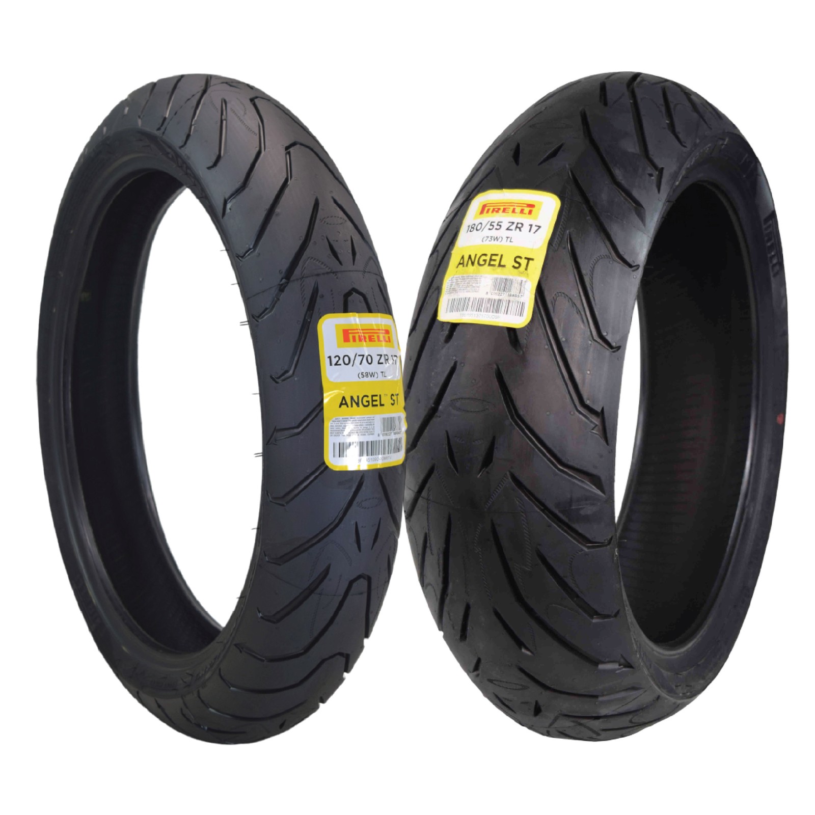 Pirelli Angel ST 120/70ZR17 (58W) Front & 180/55ZR17 (73W) Rear Motorcycle Tires