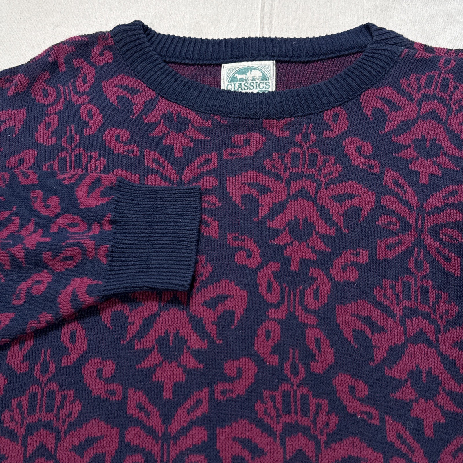 Vtg Puritan Sweater Classics PURITAN VINTAGE Sz XL AOP Made In USA