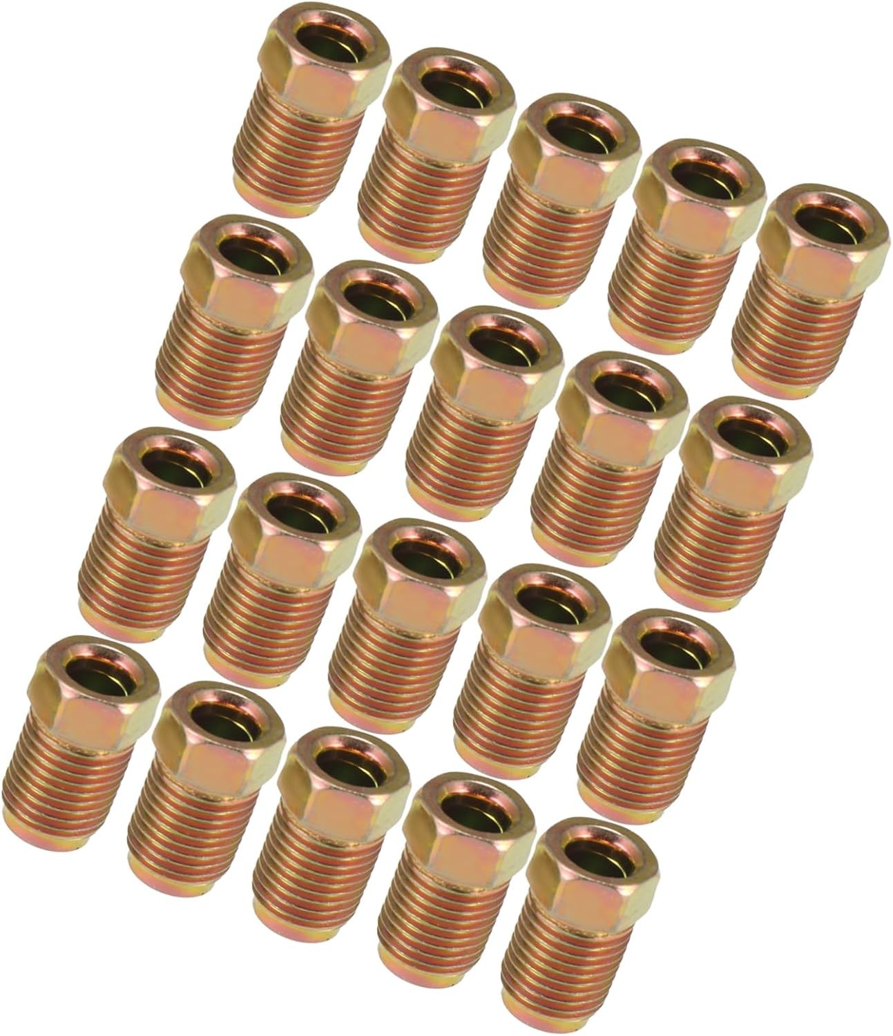 20pcs M10x1.0 Threads Brake Line Nut Fittings for 3/16\