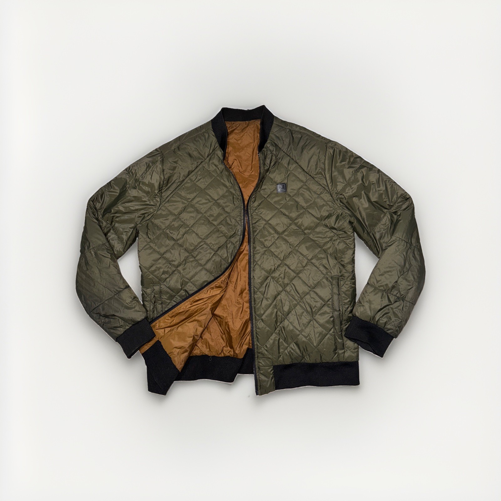 Roark Primaloft Reversible Bomber Green Brown Jacket Men’s Size XL