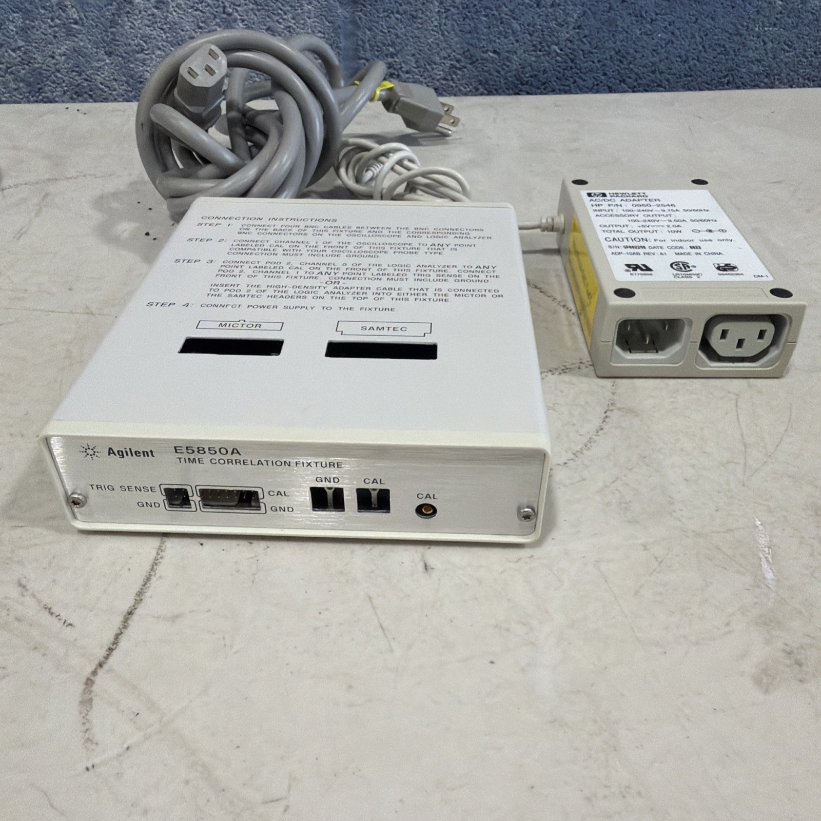 Agilent E5850A Time Correlation Fixture Working w/ Power Adapter