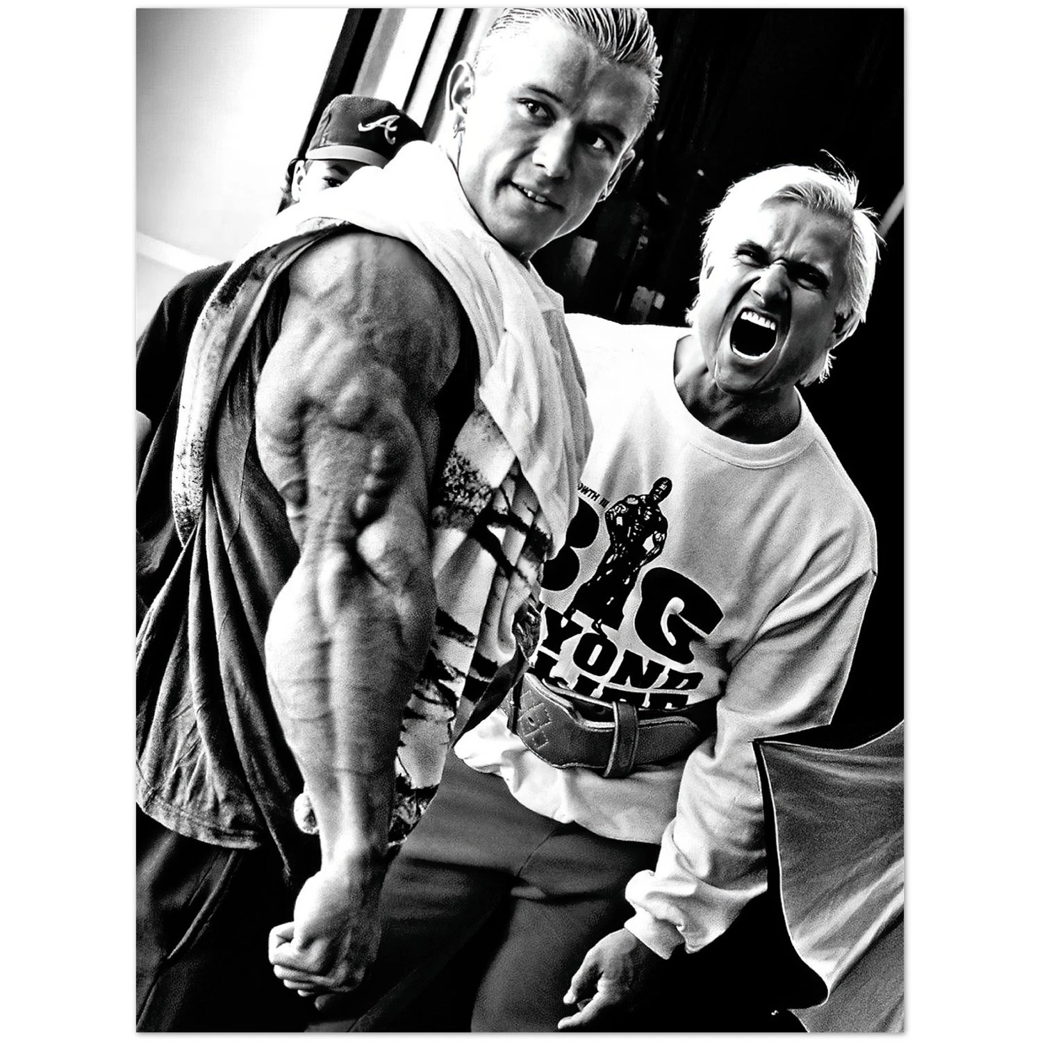 Classic Bodybuilding Gym Motivation Black And White Poster