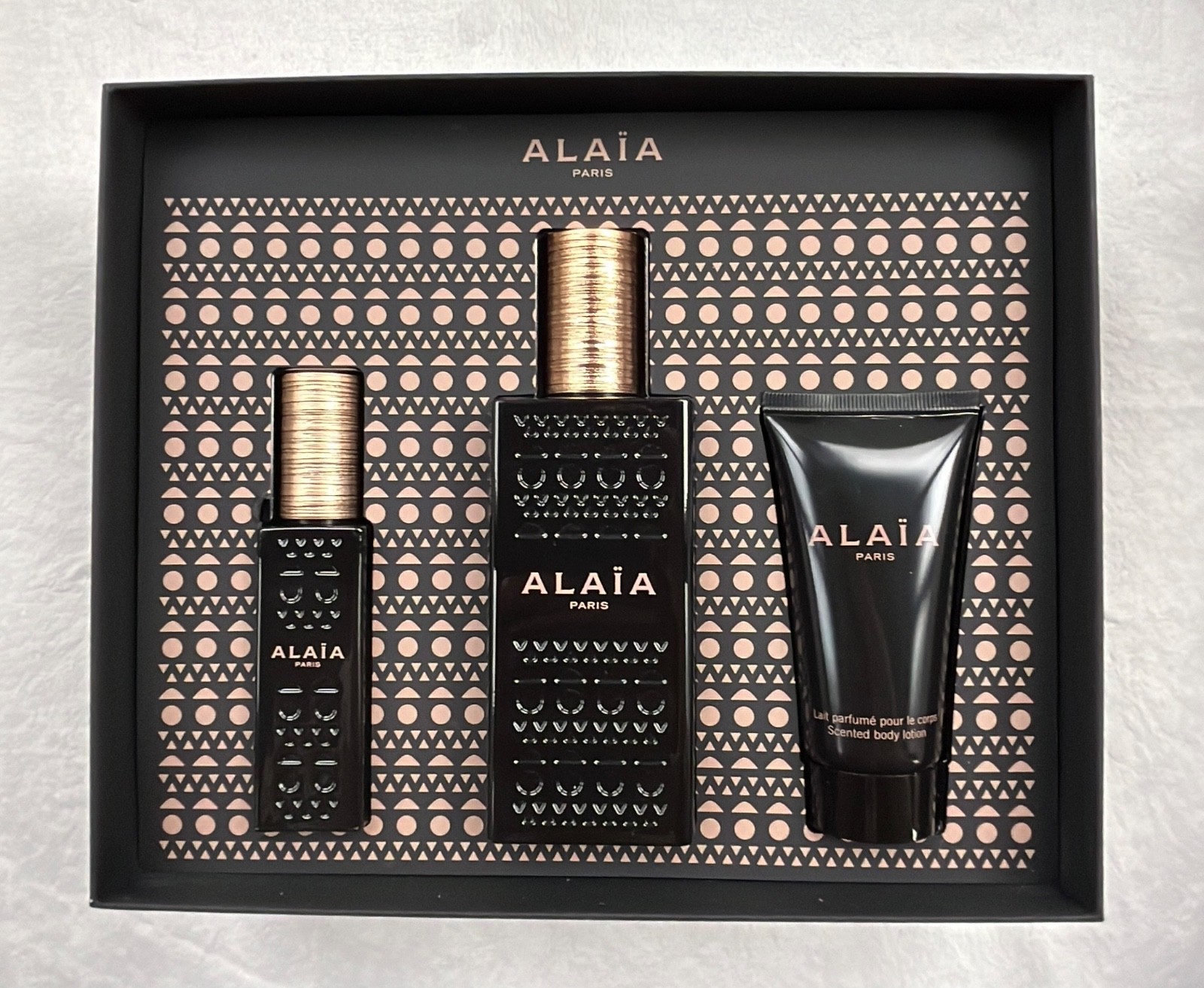 BEAUTIFUL ALAIA PARIS EAU DE PARFUM 3 PIECE GIFT SET BY AZZEDINE ALAIA NEW