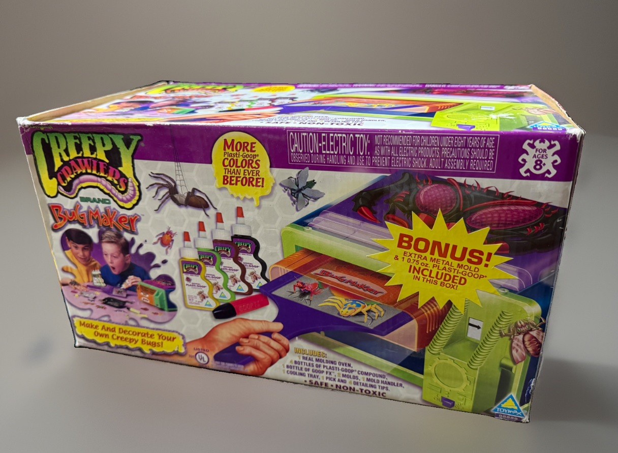 🔥 Vintage 2001 ToyMax Creepy Crawlers Bug Maker Factory New in Box