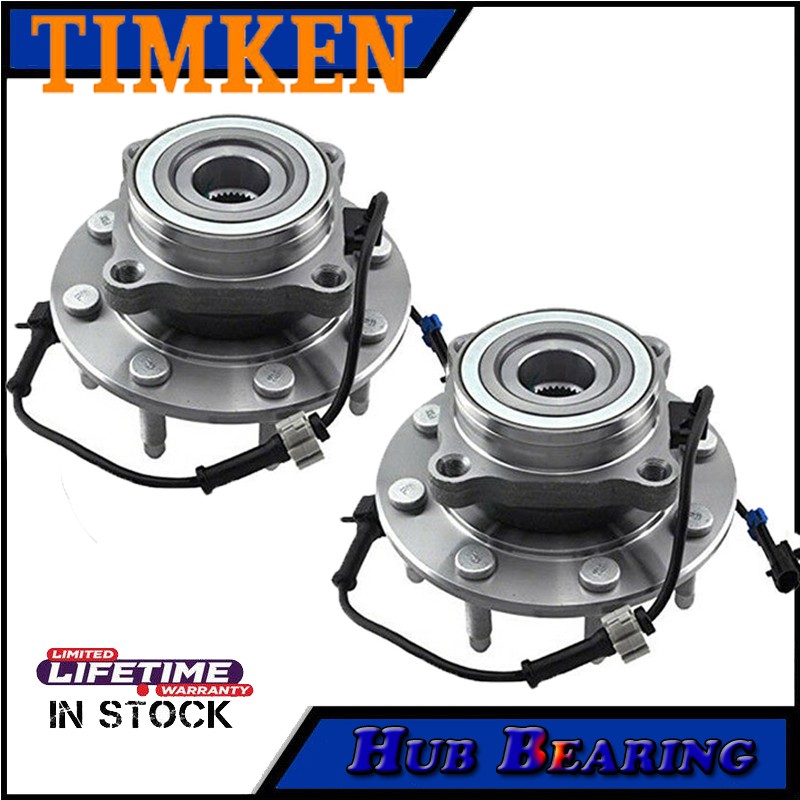 4WD TIMKEN Front Wheel Bearing & Hubs for Chevy Tahoe Silverado GMC Sierra 1500
