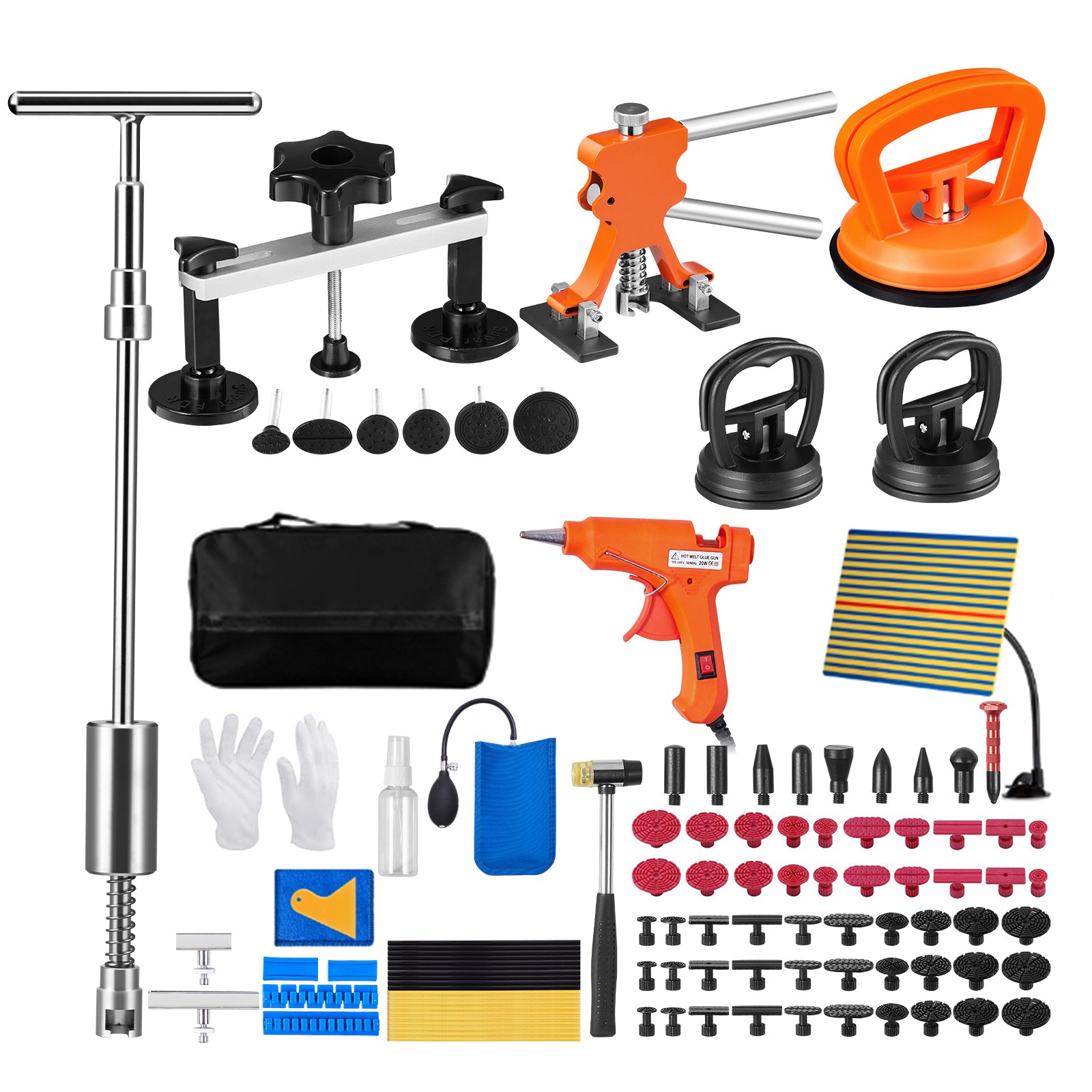 Uimoso 107pcs Car Body Dent Puller Bridge Lifter Paintless Remover Repair Kit