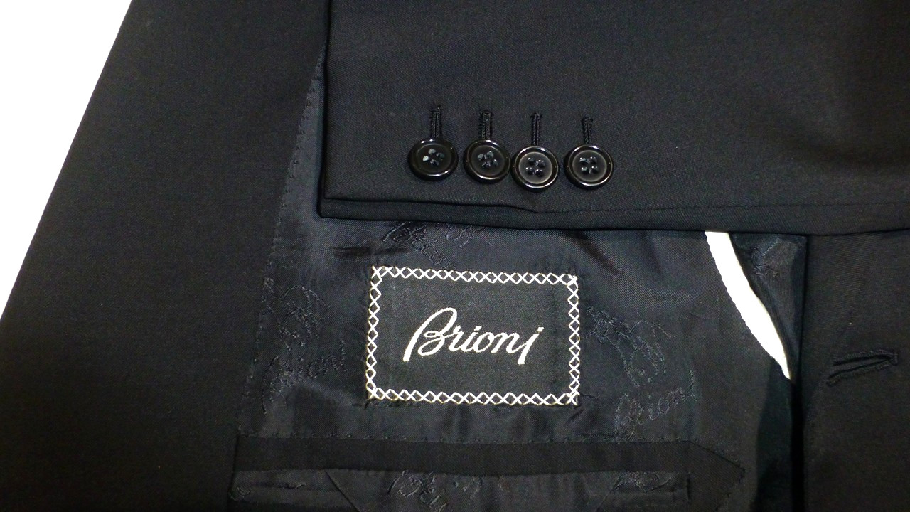 Brioni Blazer 52R/42R Black Excellent Condition Suit Jacket PALATINO