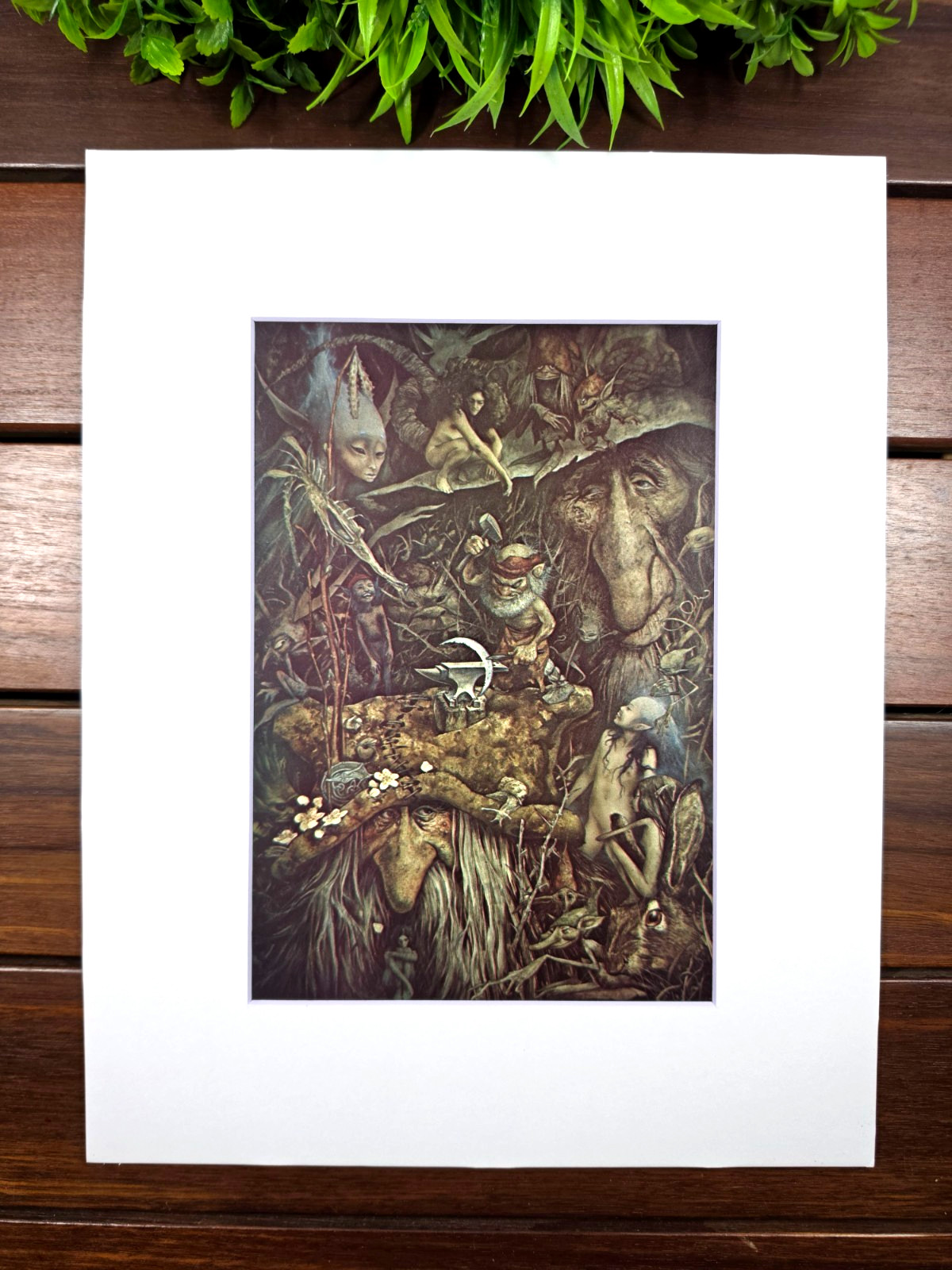 Brian Froud Dark Crystal Vintage Art Print-1977 Matted 11x14 Fantasy Wall Art