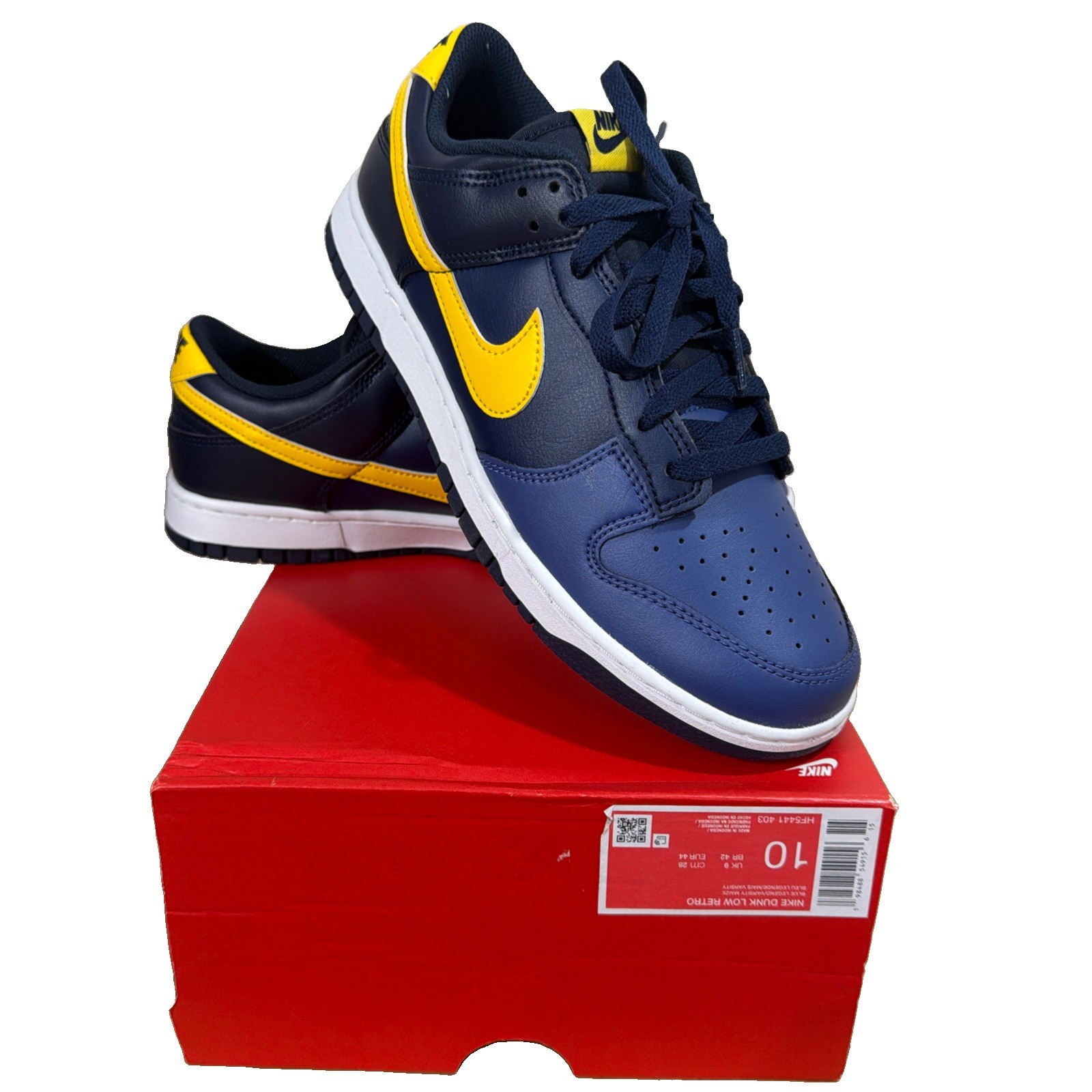 Men Nike Dunk Low Retro BLUE LEGEND BLUE / VARSITY MAIZE (HF5441-403)  Sz 10 New