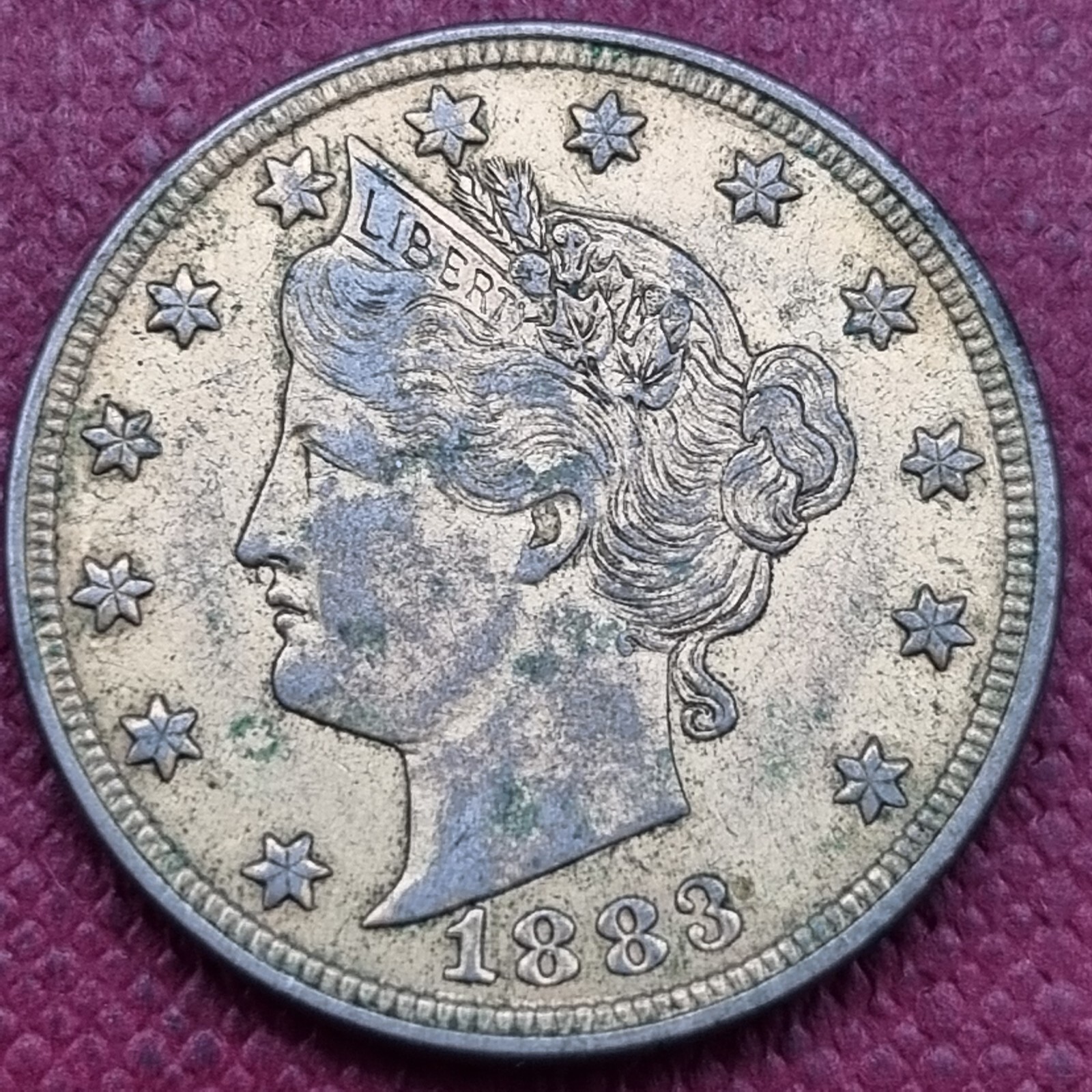 1883 Liberty Head Rackateer Nickel 5c Better Grade XF #60565