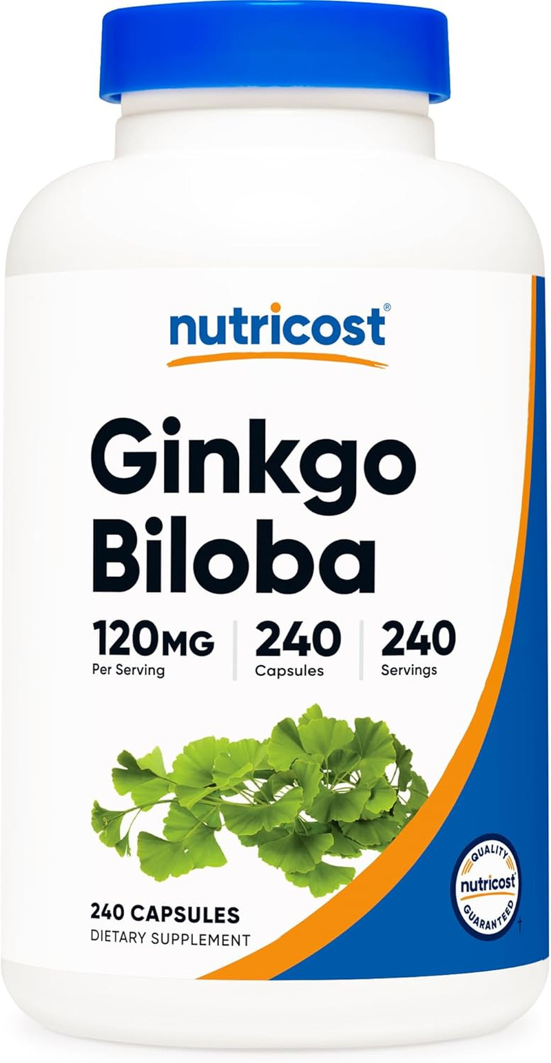 Ginkgo Biloba 120Mg, 240 Capsules - Extra Strength Ginkgo Biloba Extract - Glute