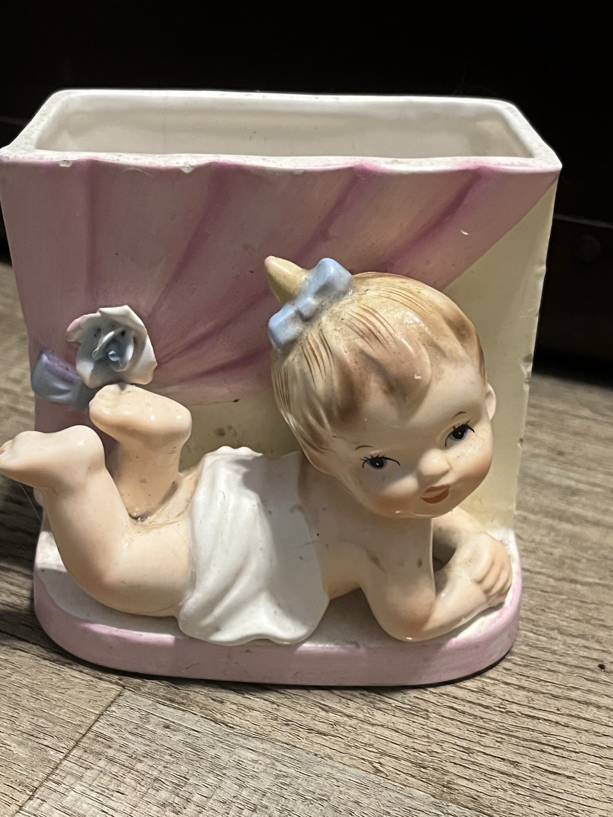 Vintage Napco 1961 Baby Girl Ceramic Planter Vintage Napco 1961 Baby Girl Ceramic Planter