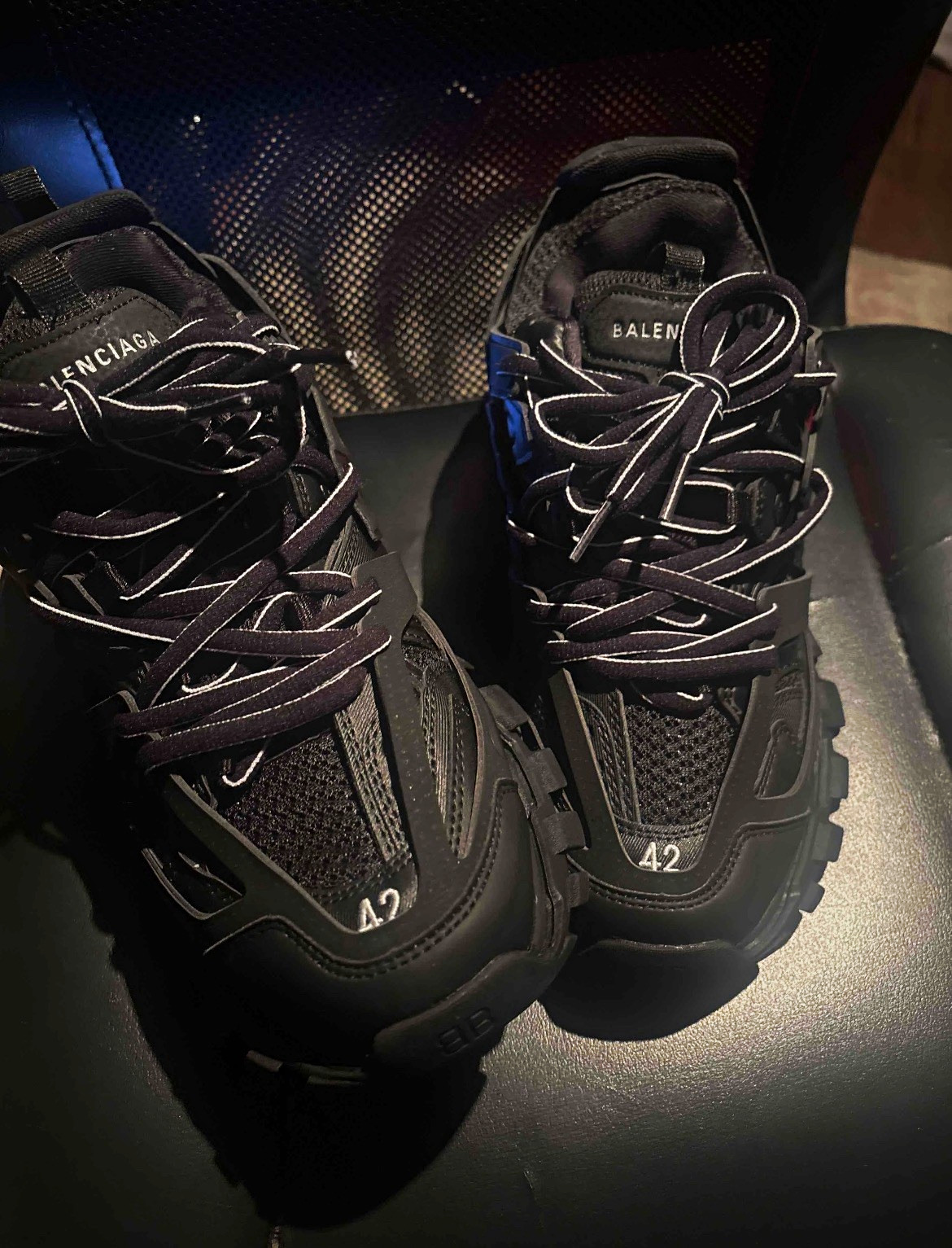 Balenciaga Track Men’s Black Low Top Lace-Up Cushioned Mesh Logo Sneaker
