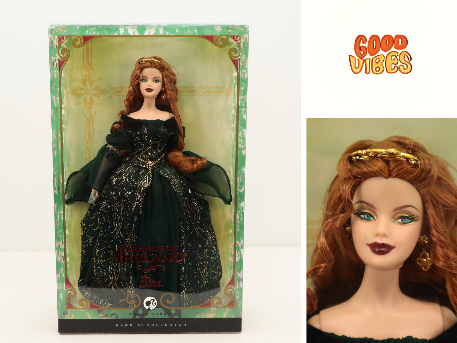 2008 Mattel Barbie Legends of Ireland Aine Silver Label L9638 NRFB