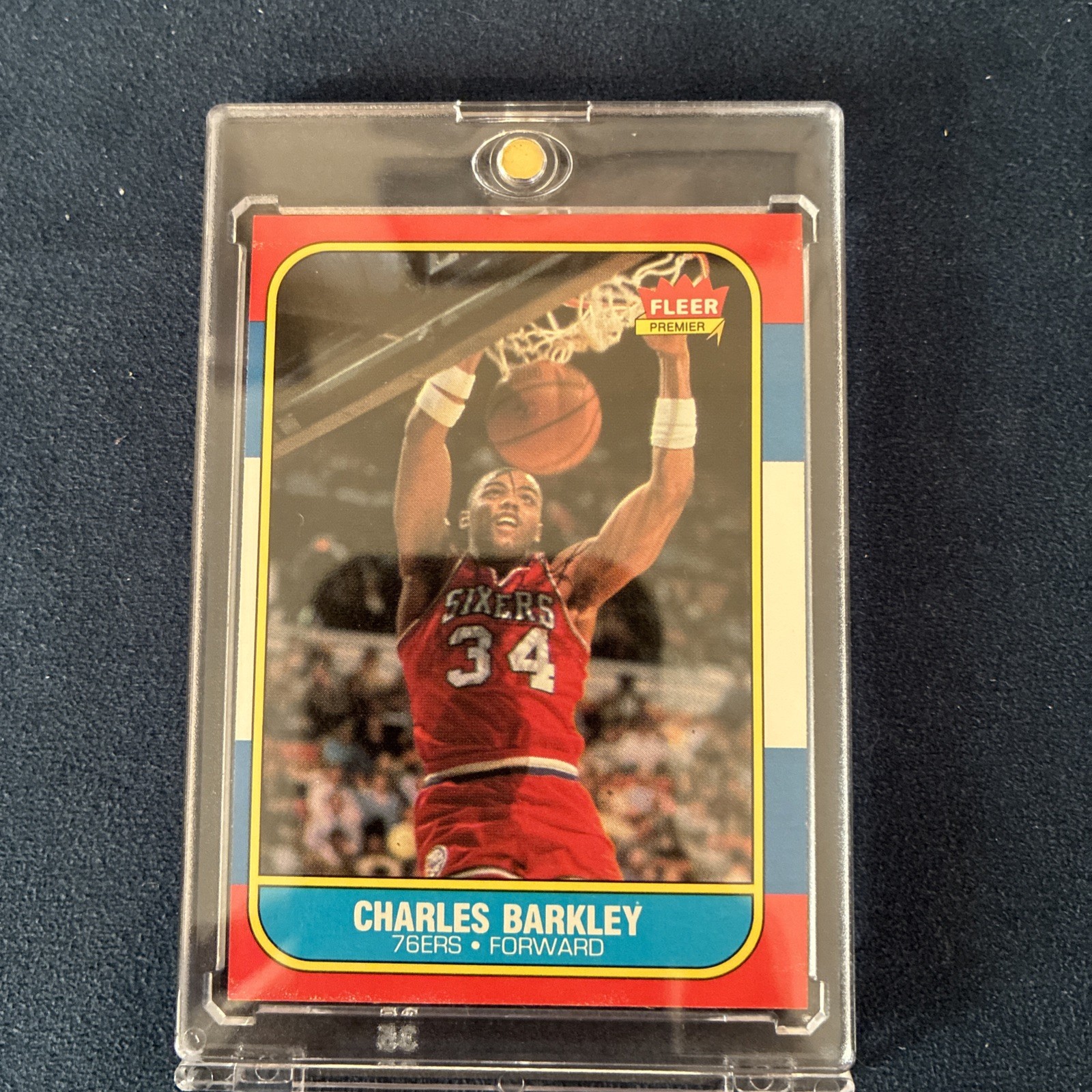 1986 Fleer Charles Barkley #7 (RC) Rookie HOF Legend 🔥 Iconic Set