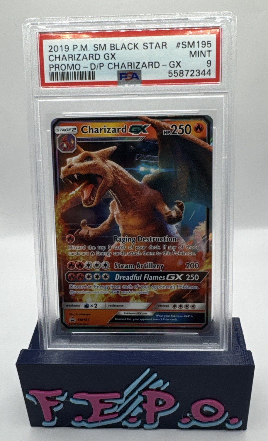 2019 P.M. SM Black Star Promo Full Art Holo Charizard GX PSA 9 2019 P.M. SM Black Star Promo Full Art Holo Charizard GX PSA 9