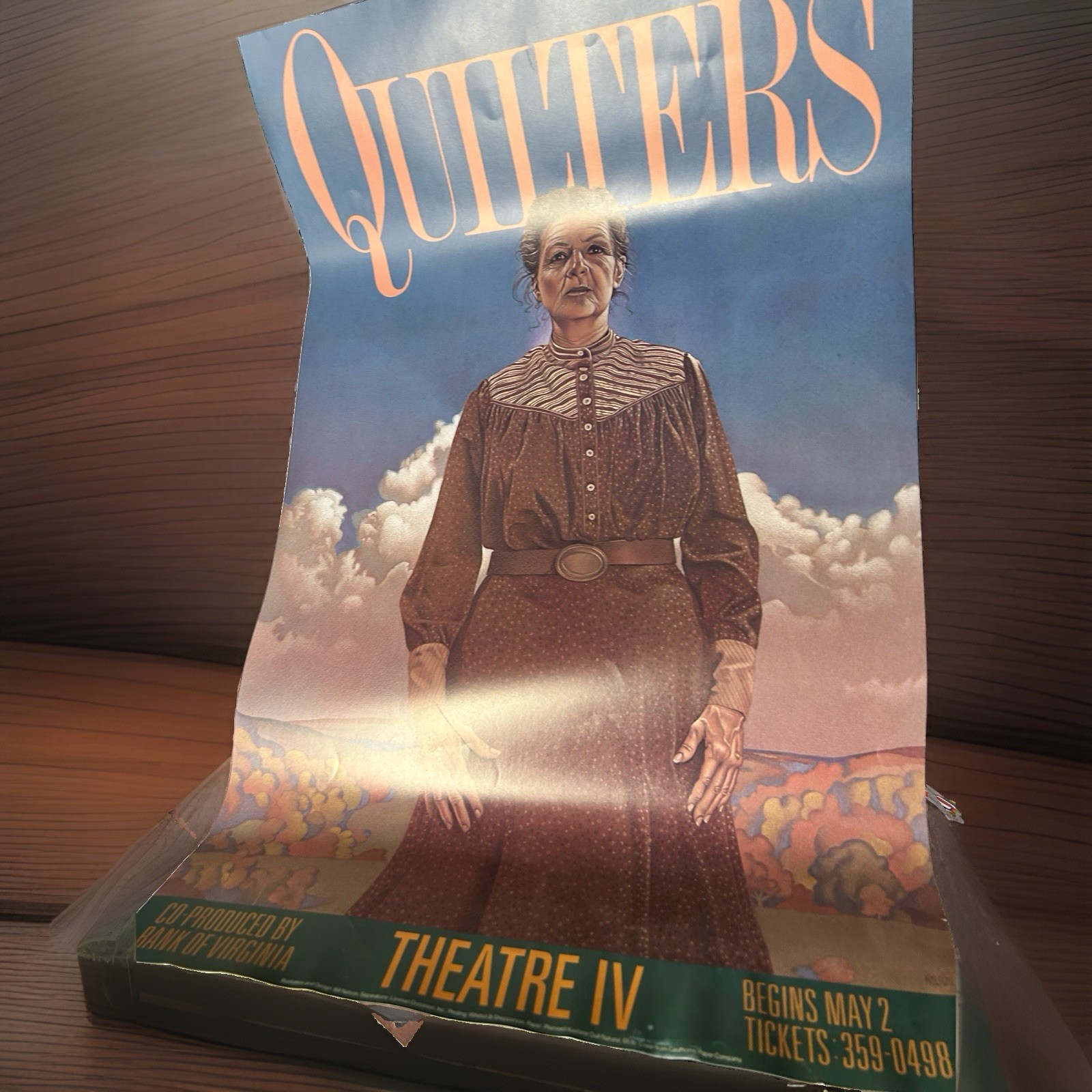 Vintage 1986 Quilters Musical Theatre Poster Art Bill Nelson Richmond VA Vintage 1986 Quilters Musical Theatre Poster Art Bill Nelson Richmond VA