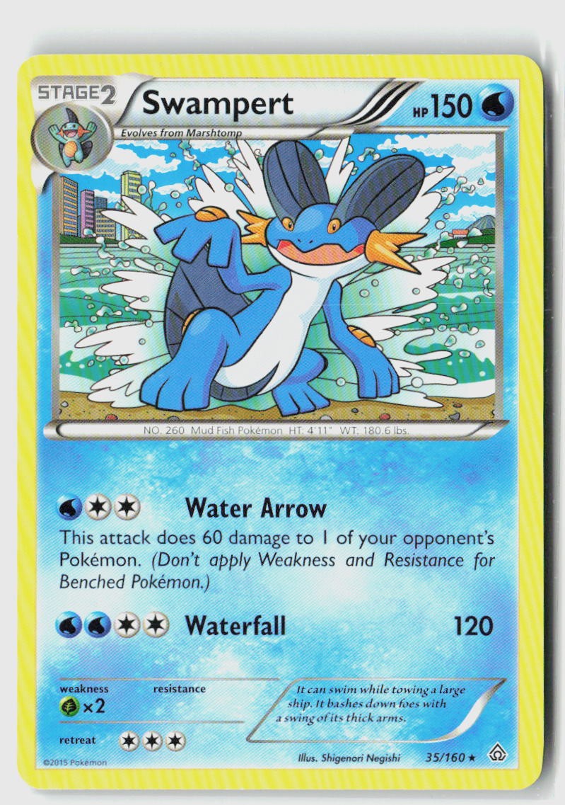 Swampert Rare XY - Primal Clash 35/160 LP Swampert Rare XY - Primal Clash 35/160 LP