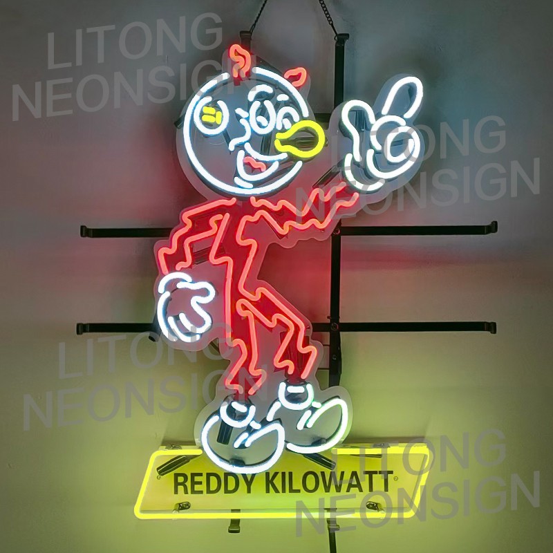 US STOCK Reddy Kilowatt Glass Neon Sign 24\