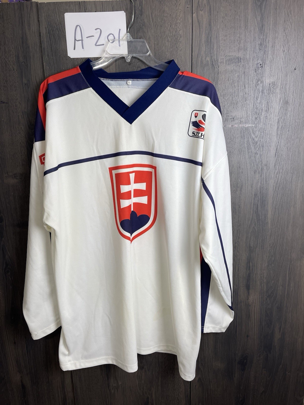 Slovakia National Team Ice Hockey Jersey Adult XL White #18 Slovakia National Team Ice Hockey Jersey Adult XL White #18