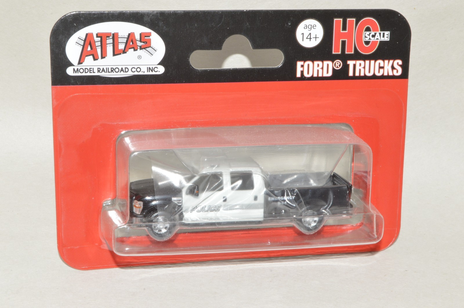 HO scale Atlas Ford F-350 pickup truck crew cab 35000008 POLICE