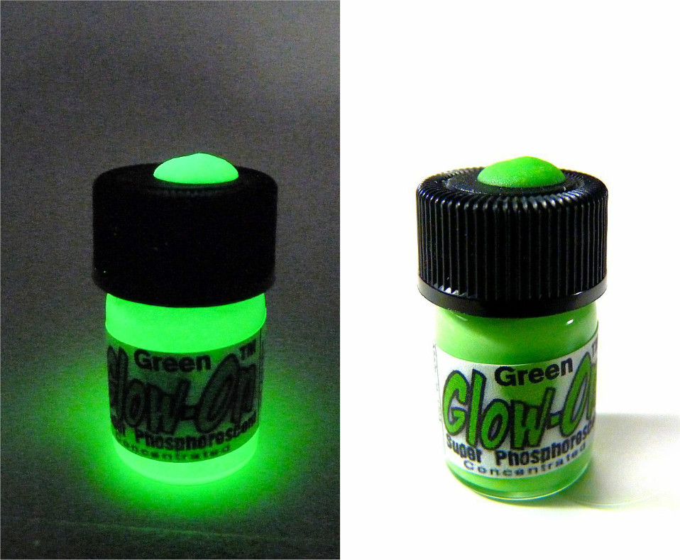 Glow-On GREEN Glow Paint For Gun Sights, Fishing Lures 2.3 ml  vial, Bright