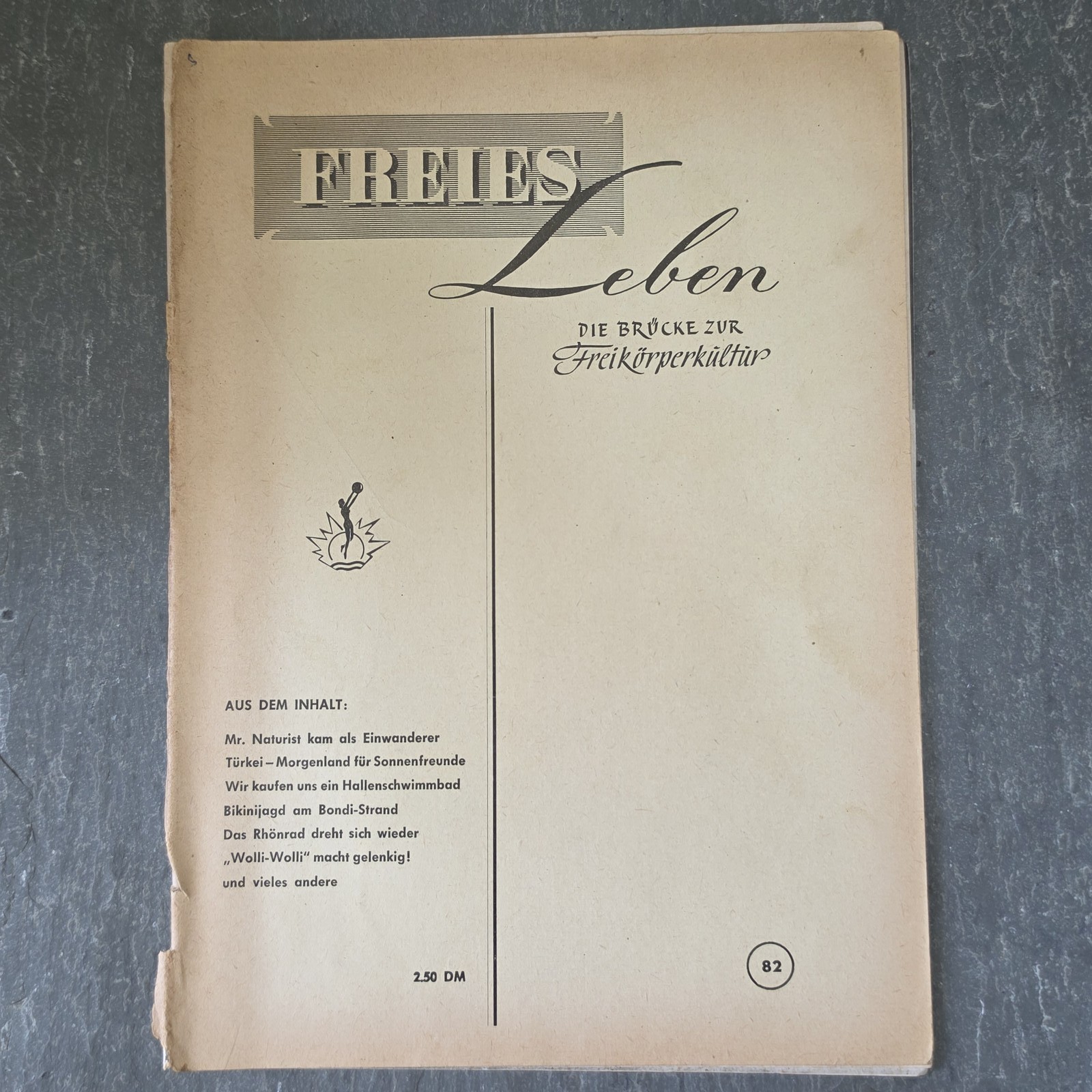 Vintage April 1962 Freies Leben Magazine German Nudist Naturist Publication #82