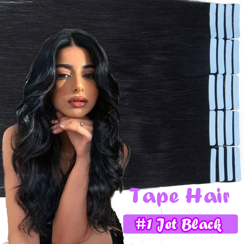 Balayage Thick Skin Weft Tape In Remy Human Hair Extensions Full Head 40 pieces