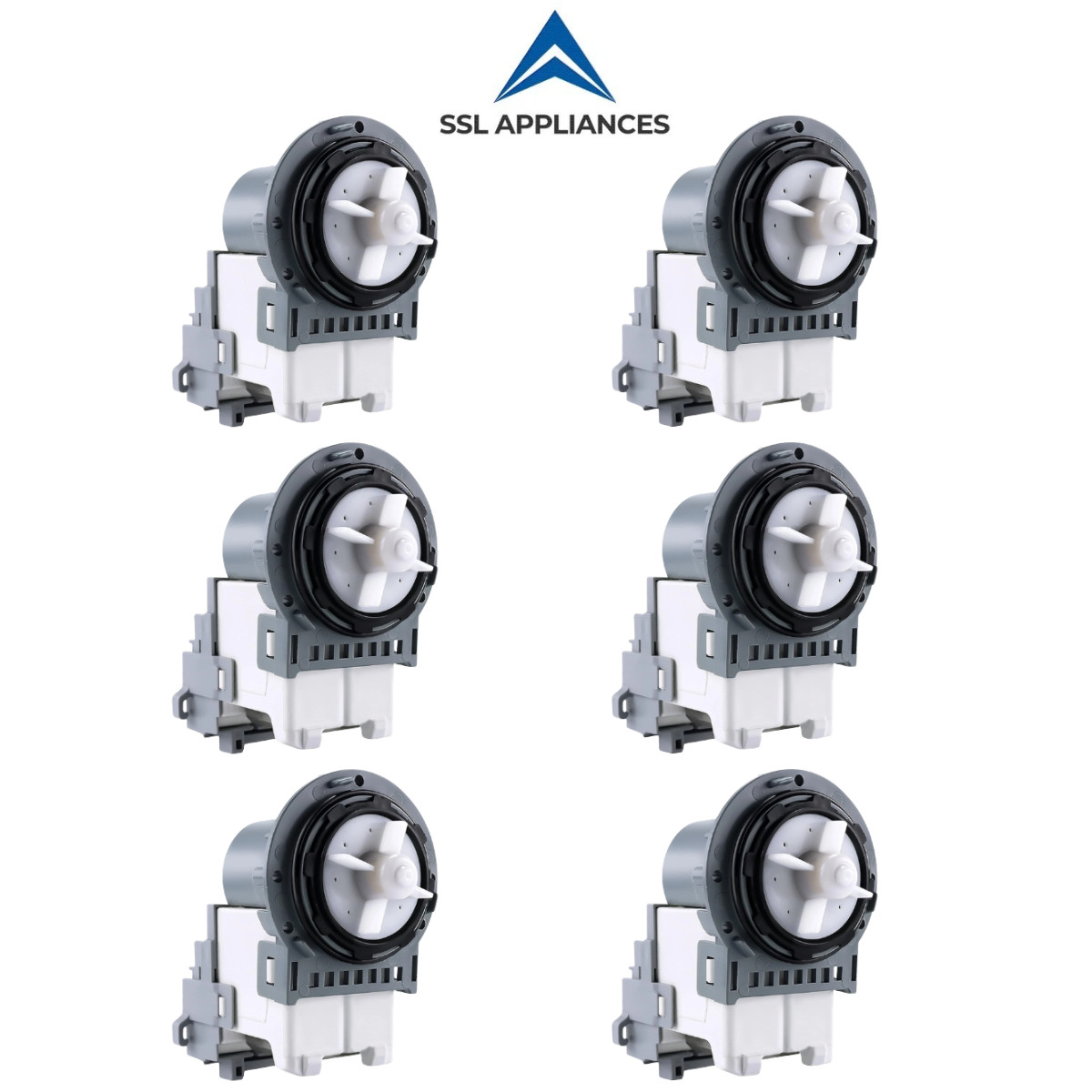 DC31-00178A Washer Drain Pump Motor for Samsung DC31-00178D DC31-00187A 6-Pack