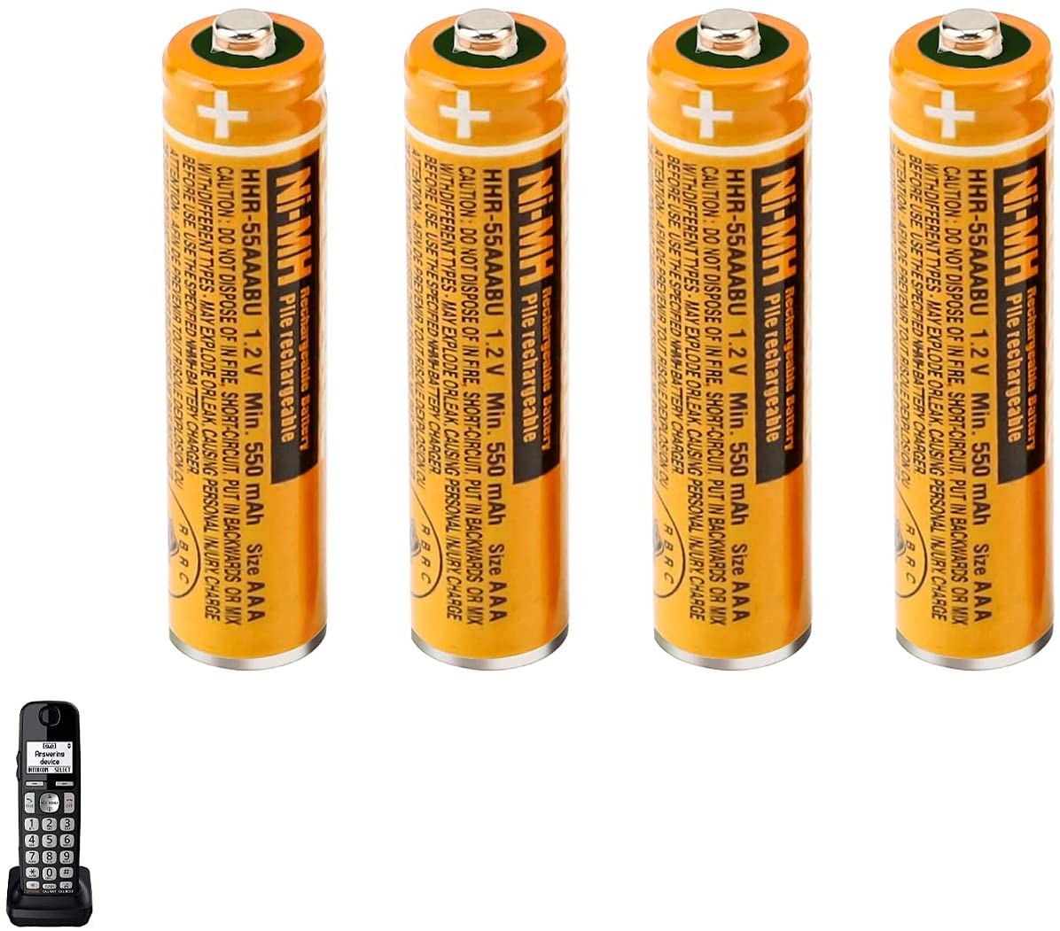 4~20PCS 550mAh 1.2V AAA NI-MH Rechargeable Cordless Phones Battery for Panasonic