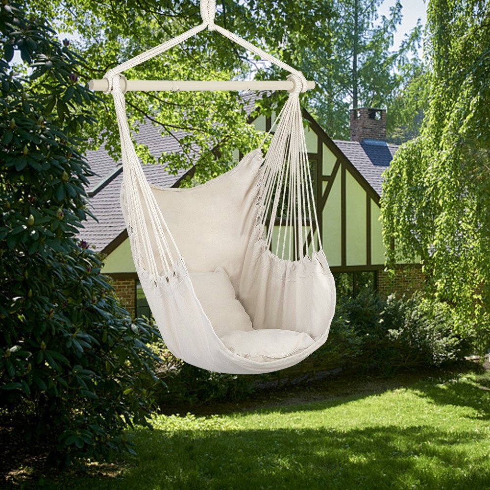 Good Quality Hammock Swing Chair Hanging Rope Chair Cotton Porch Seat Softness
